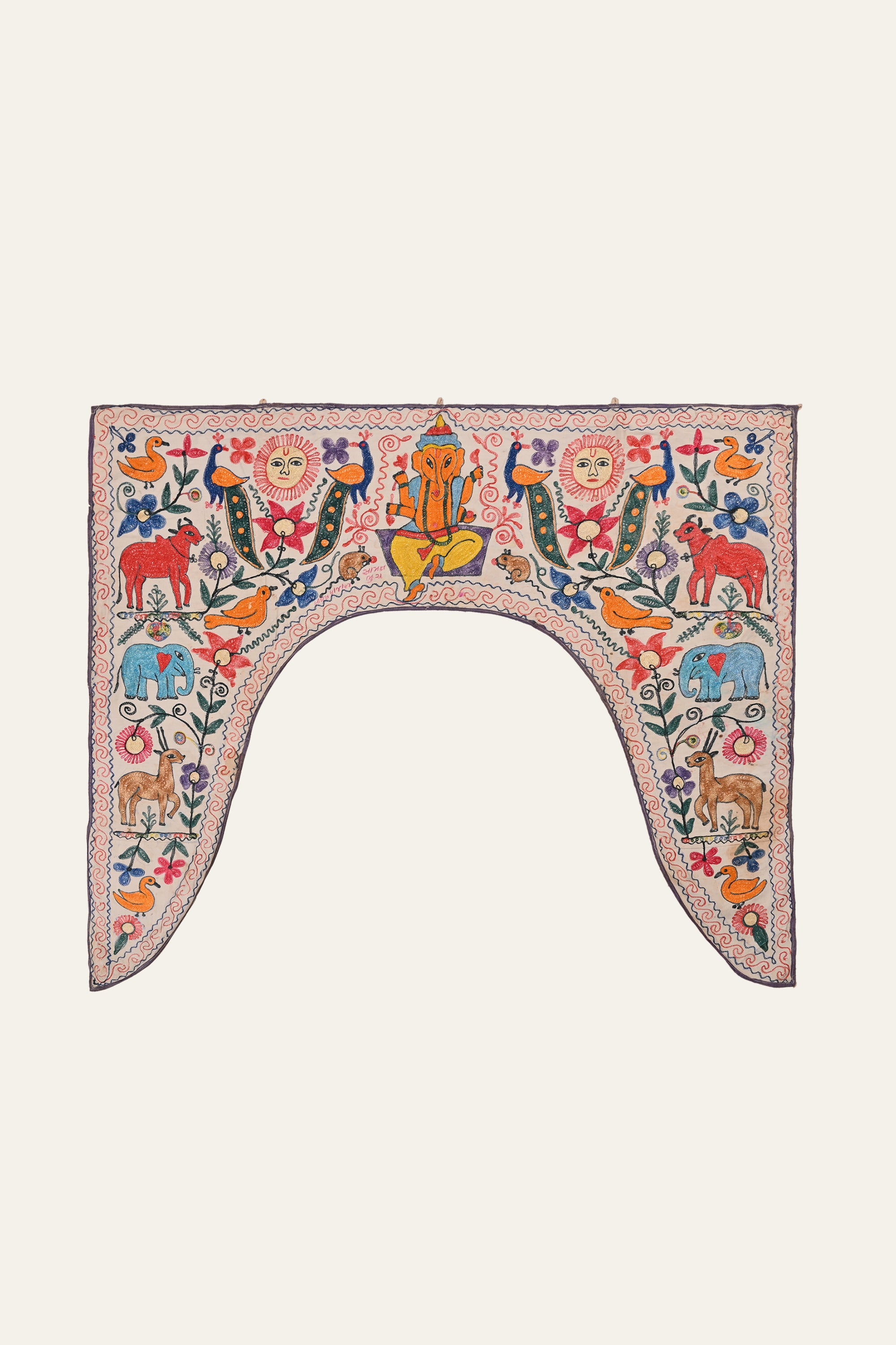 Boho Mirror Work Toran Hanging | Fusion Furnishing