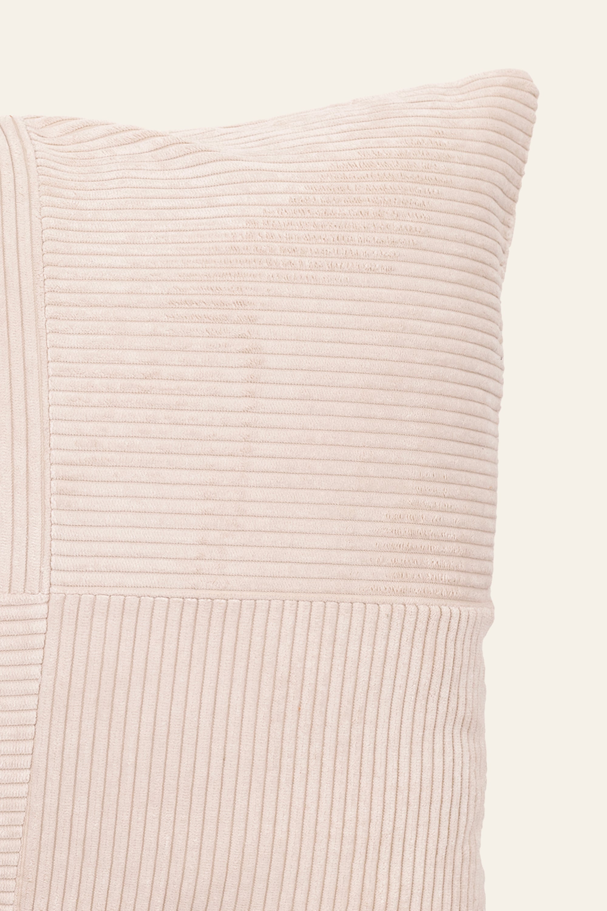 White Block Patchwork Cushion
