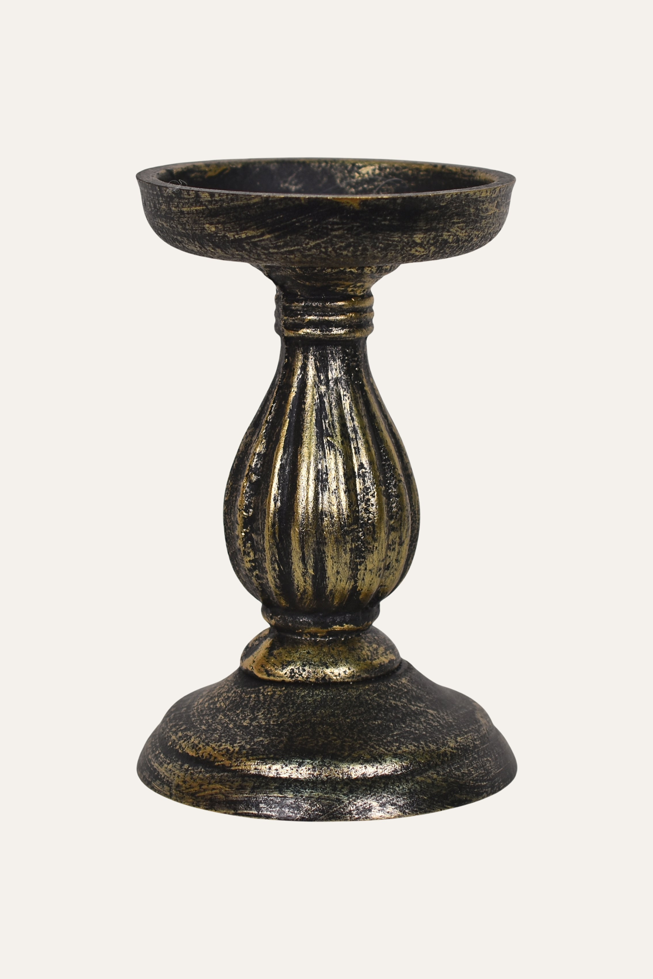 Antique Gold Iron Candle Stand
