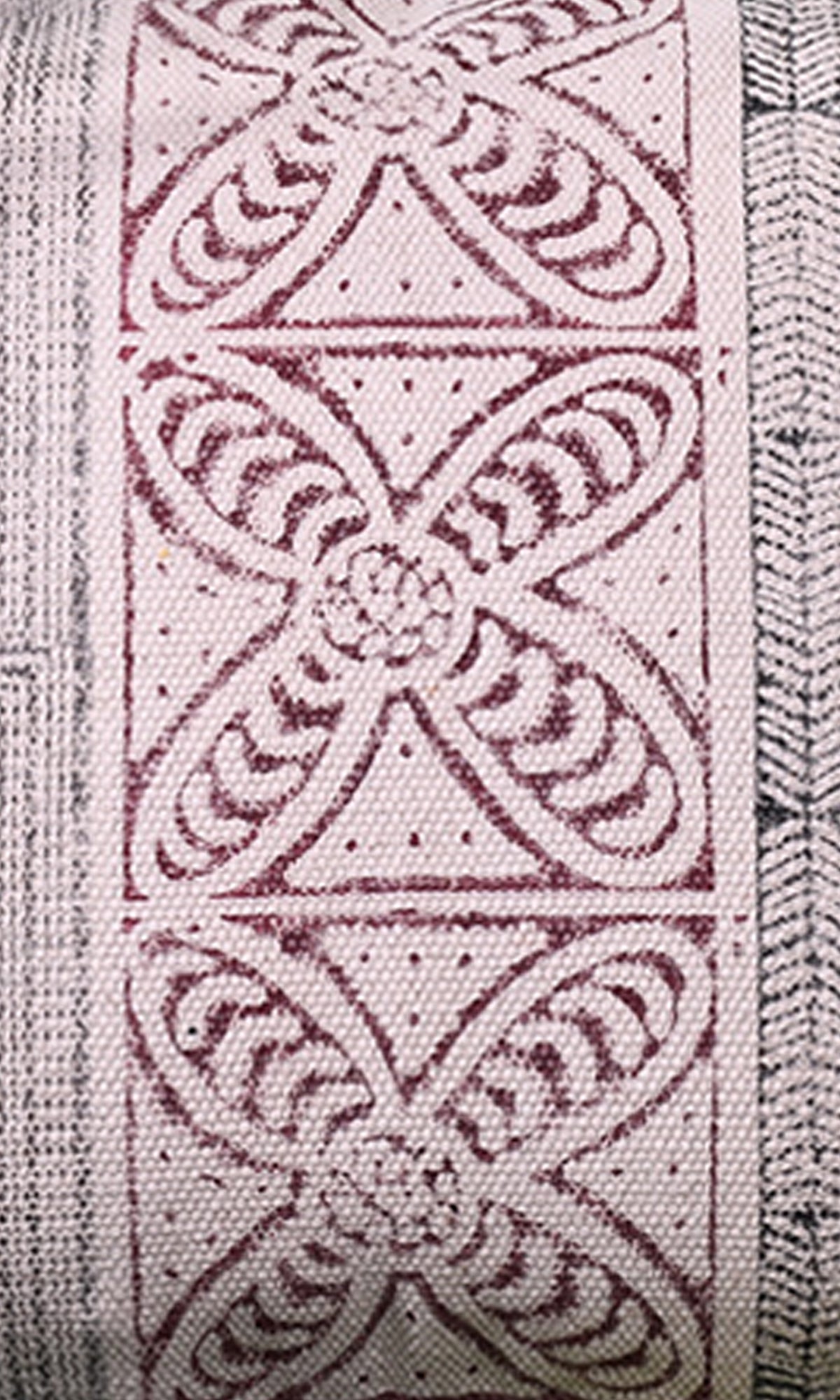 Abstract Floral Maze Cotton Cushion Cover