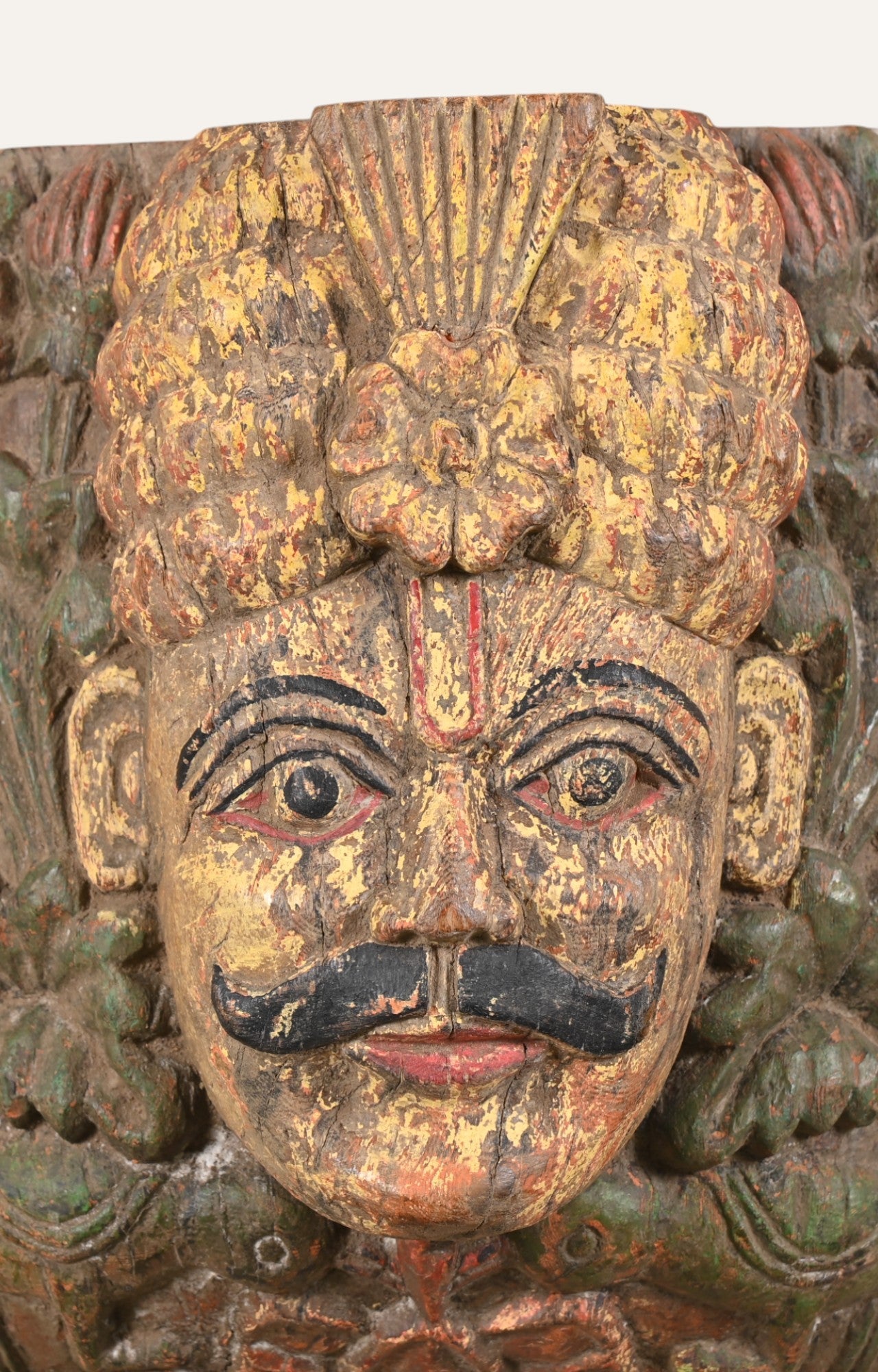 Traditional Hand-Carved Wooden Wall Mask