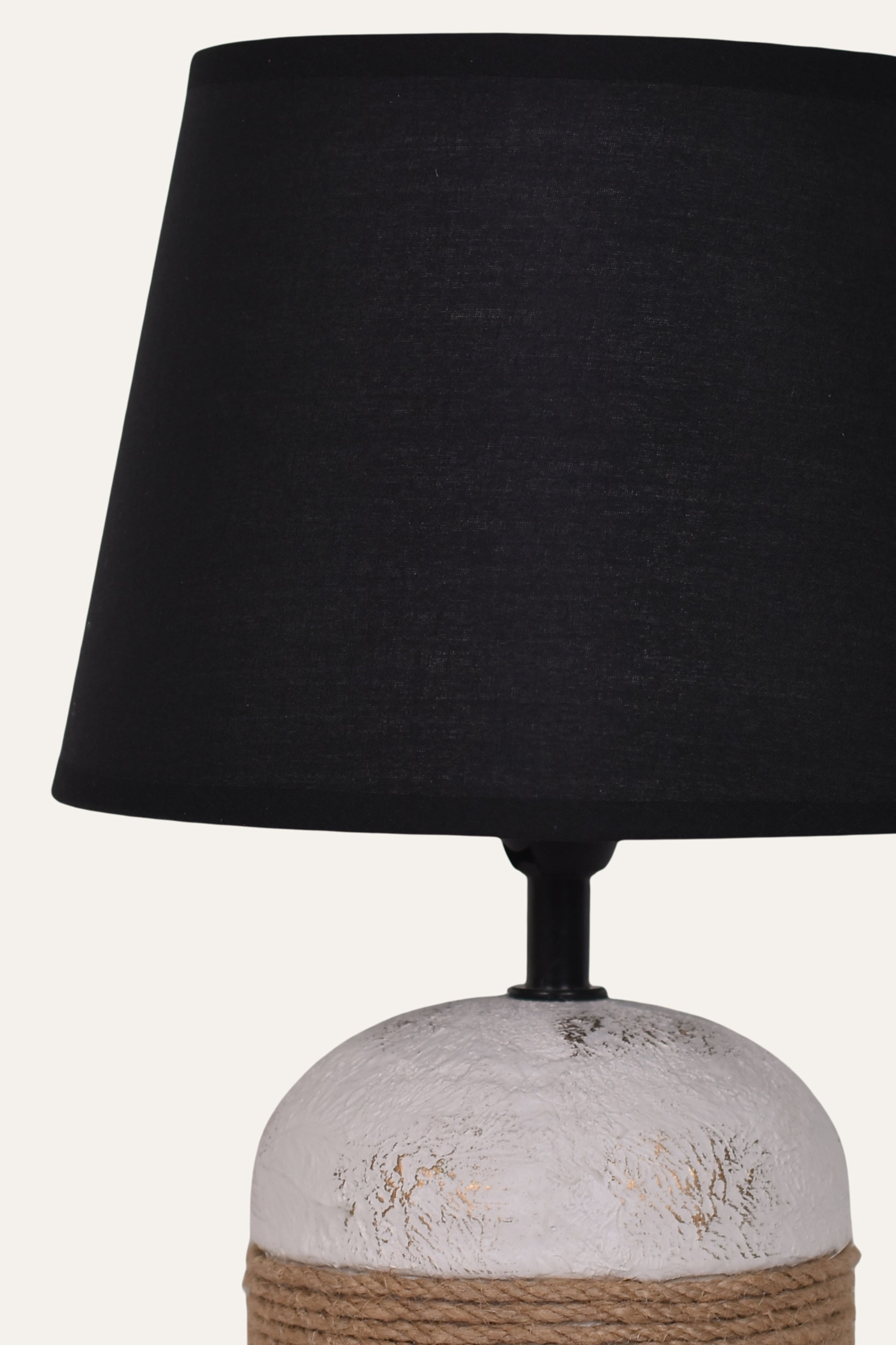 Modern Ceramic Table Lamp with Black Fabric Shade