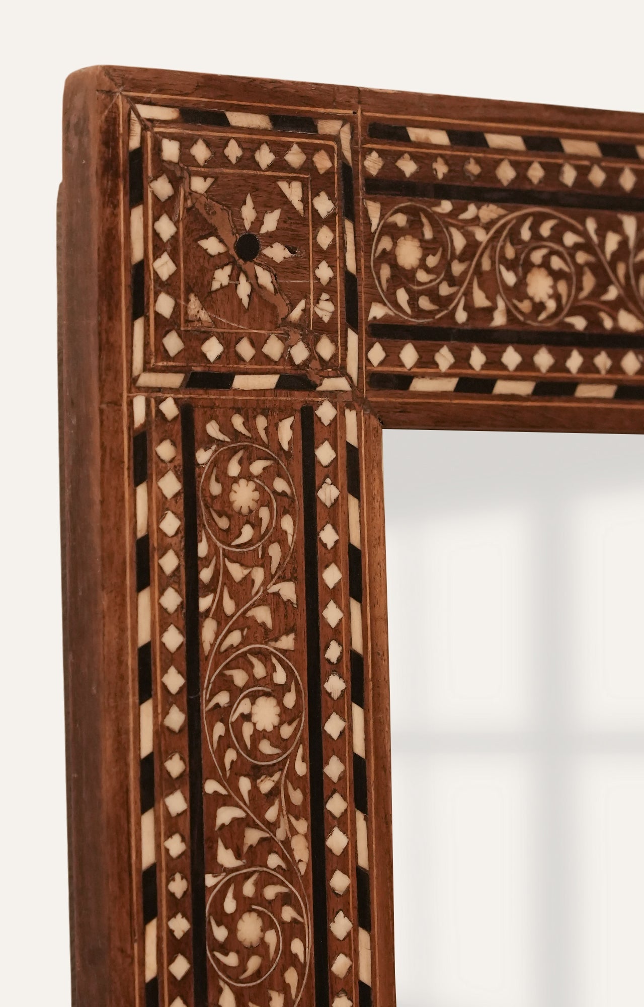 Handcrafted Inlay Rectangular Mirror Frame