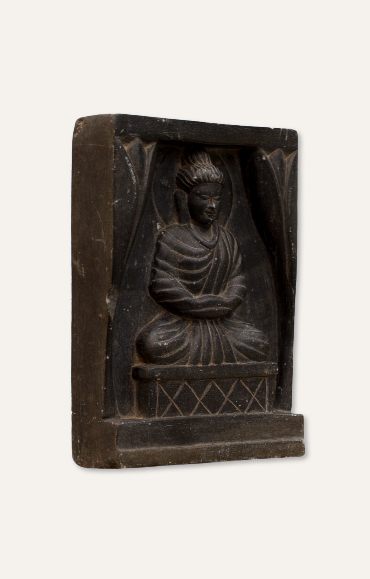 Black Marble Buddha Statue – Handcrafted Decorative Idol