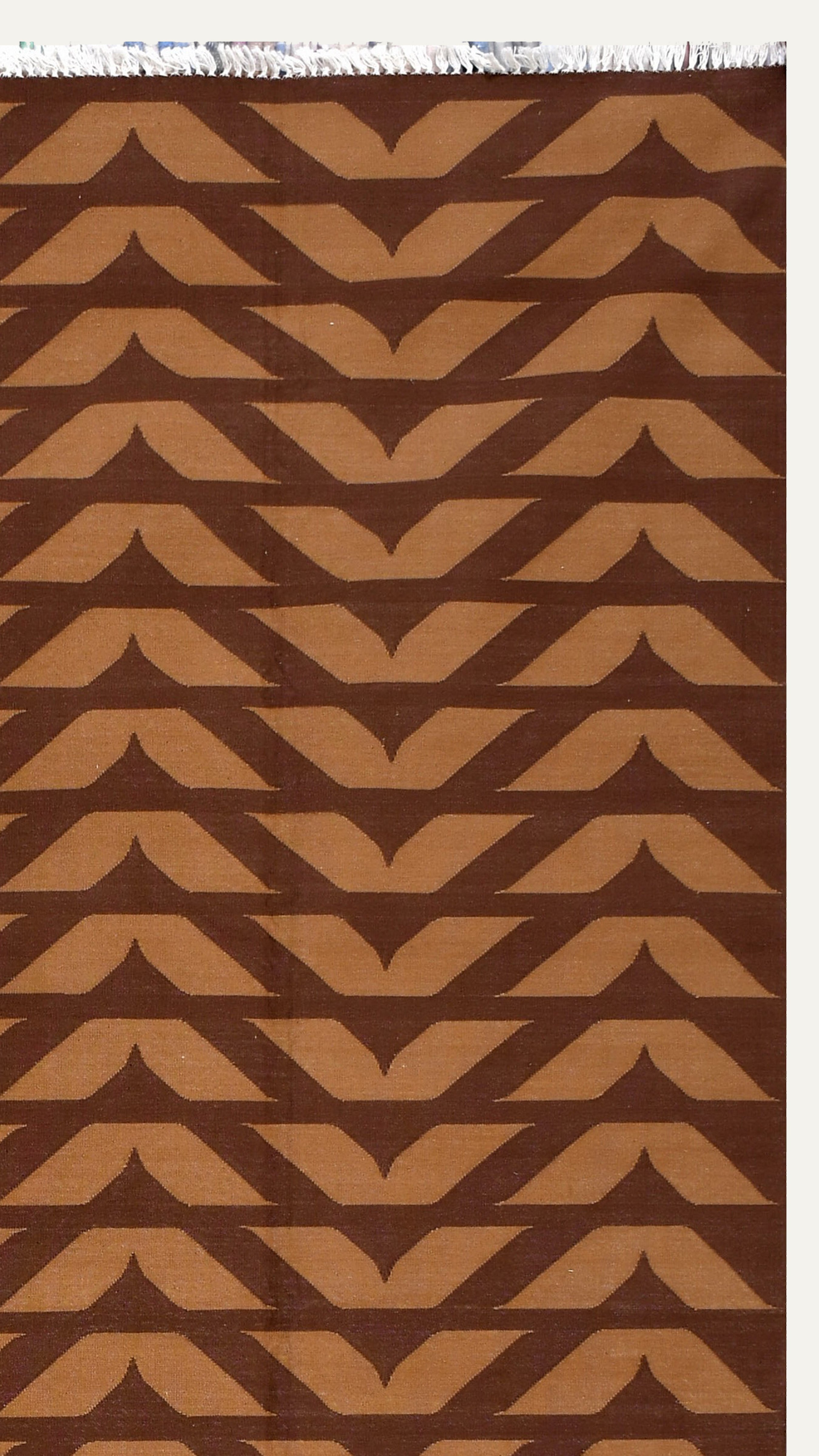 Earthy Chevron Cotton Rug