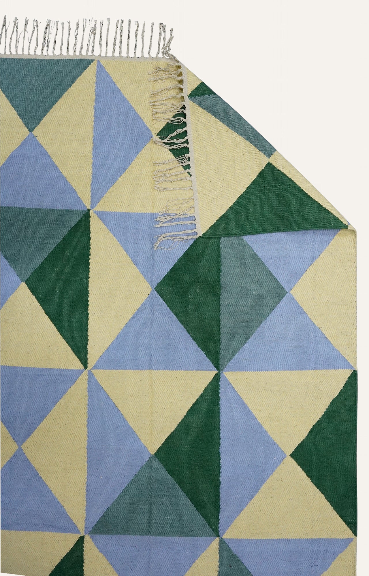 Geometric Handwoven Cotton Rug