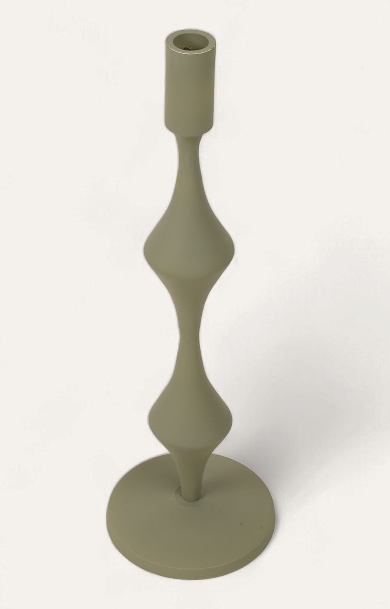 Olive Haze Metal Candle Stand