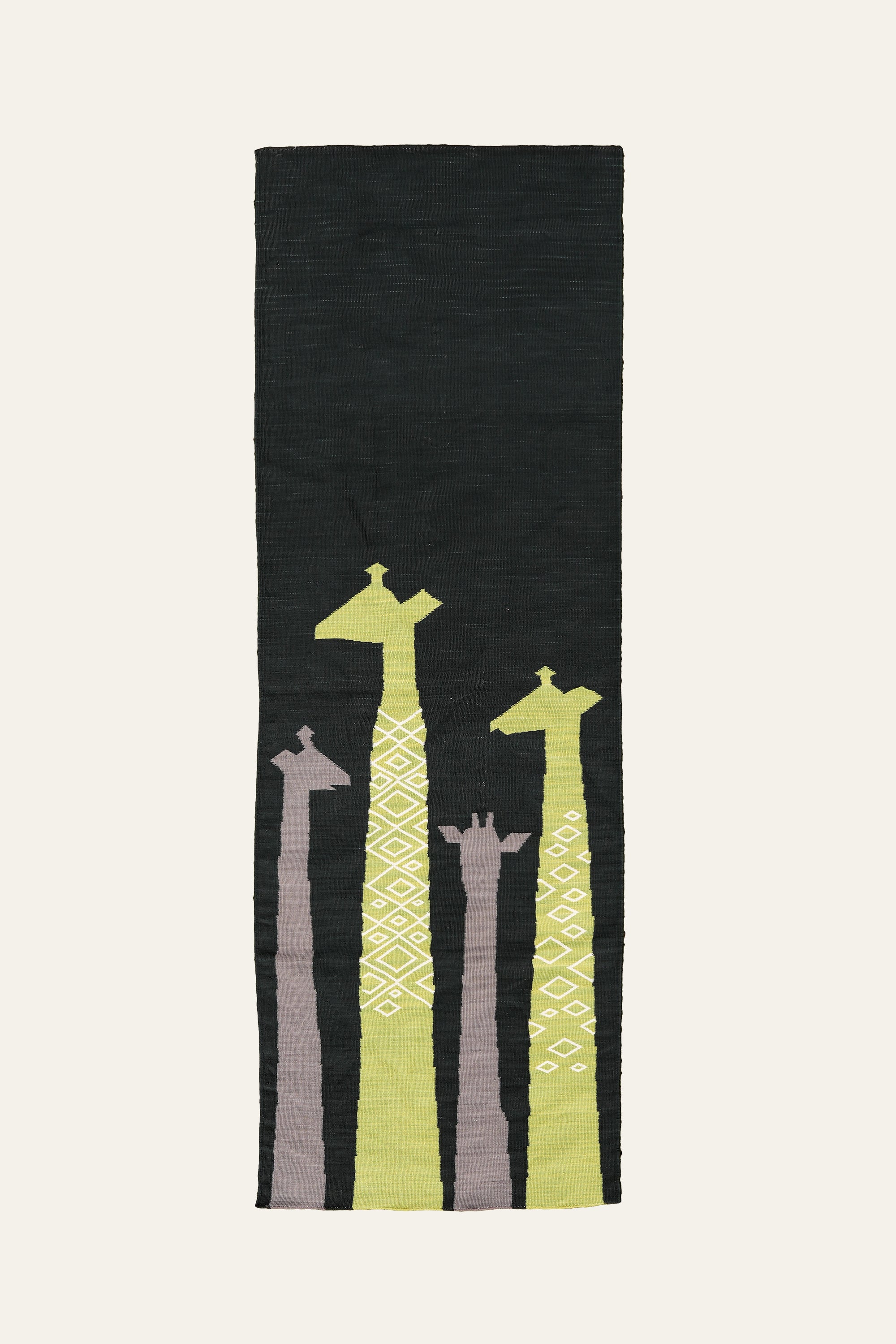 Yellow & Pink Giraffe Motif Cotton Yoga Mat for Kids