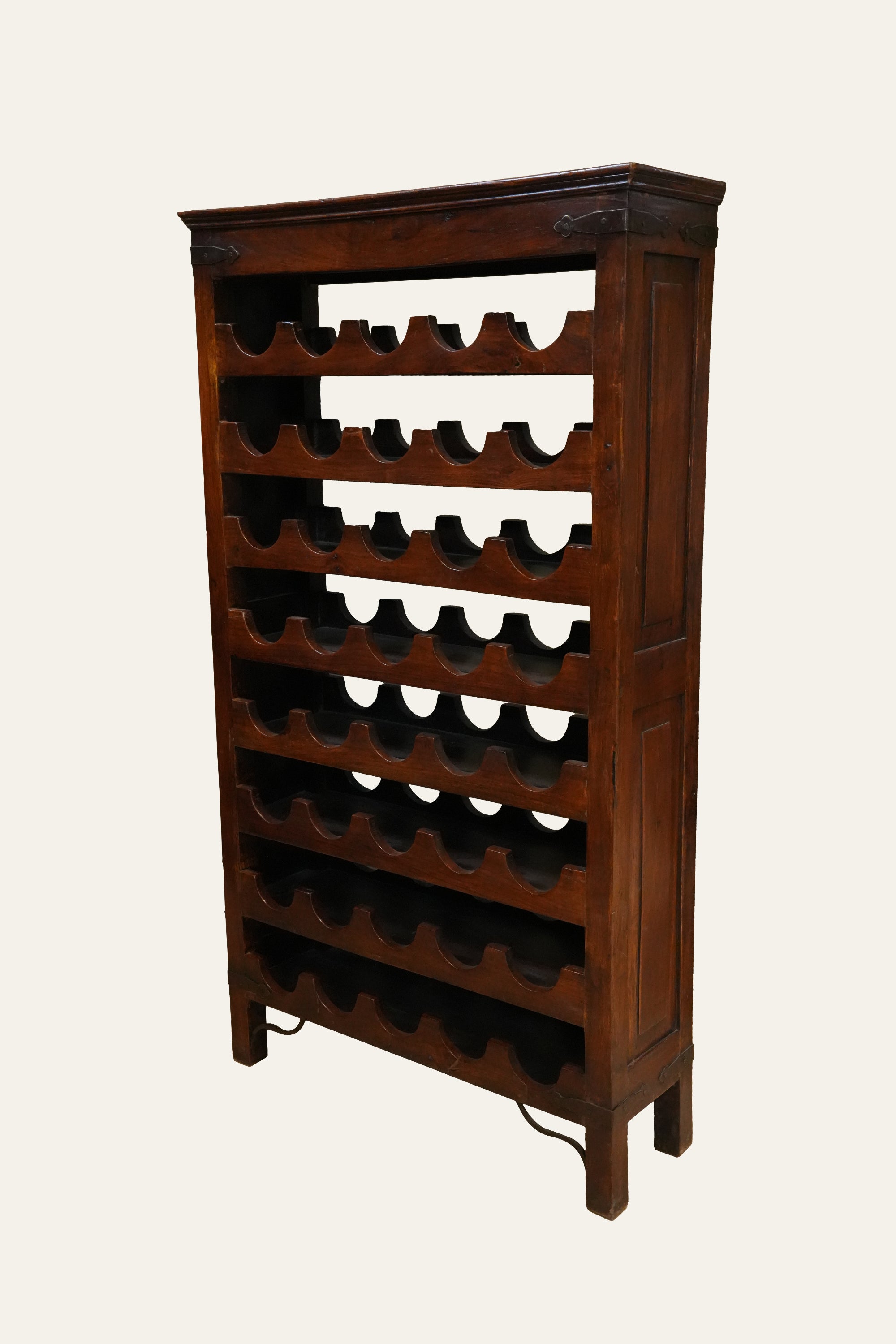 Bottle Rack Shelf for Dining Room in Solid Wood