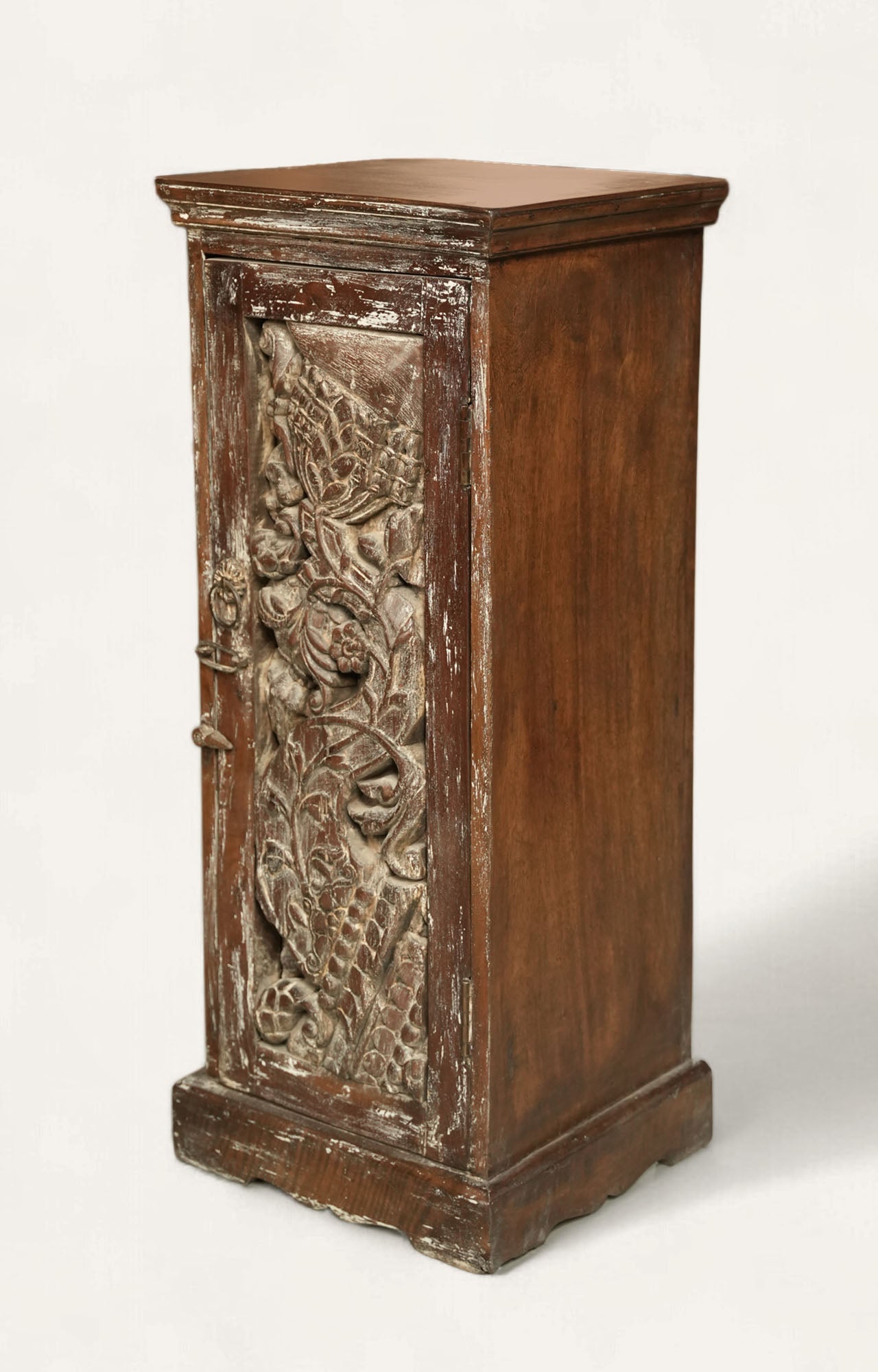 Hand-Carved Teak Wood Cabinet