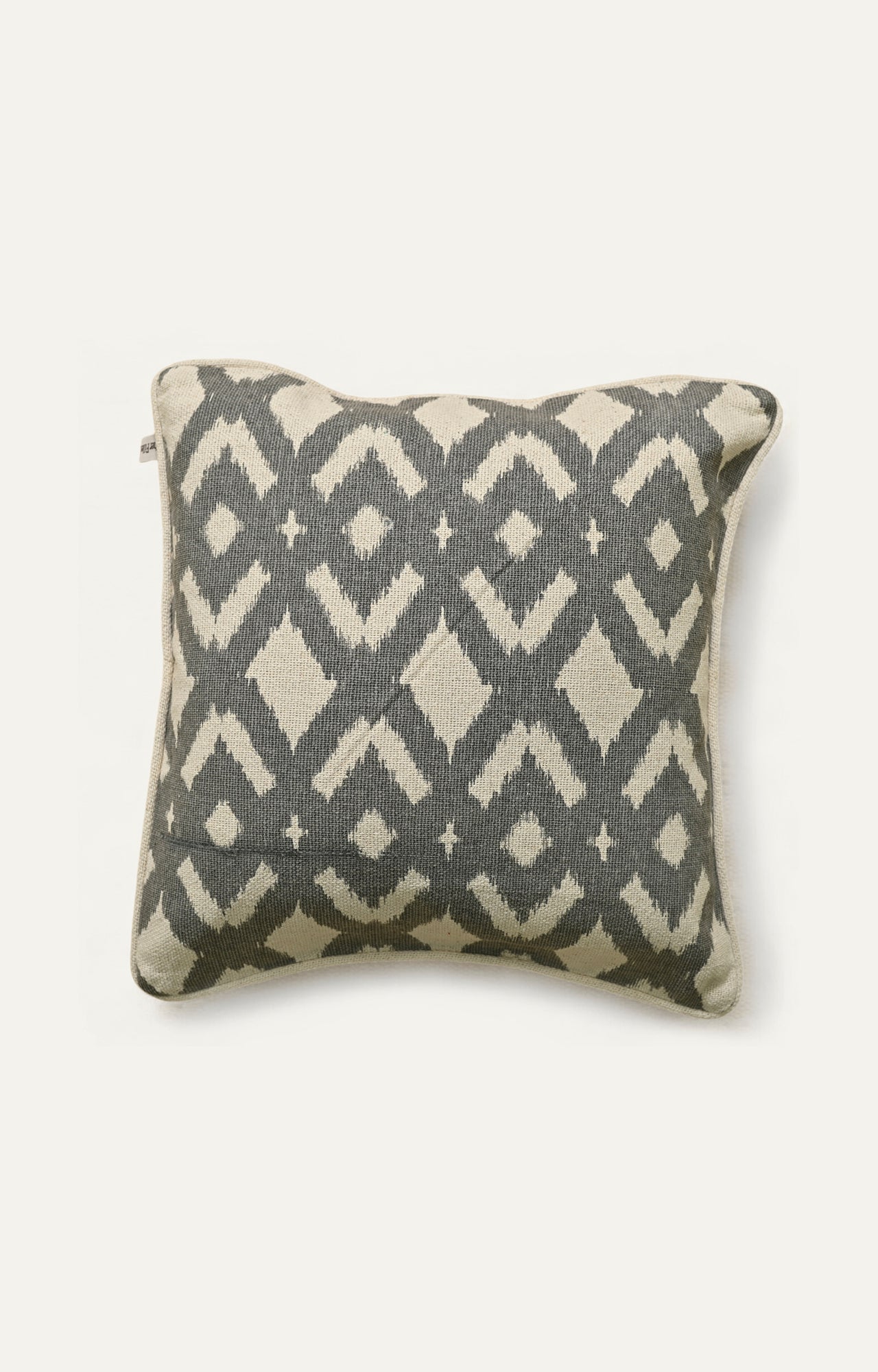 Classy Grey Handmade Printed Cushion Cover
