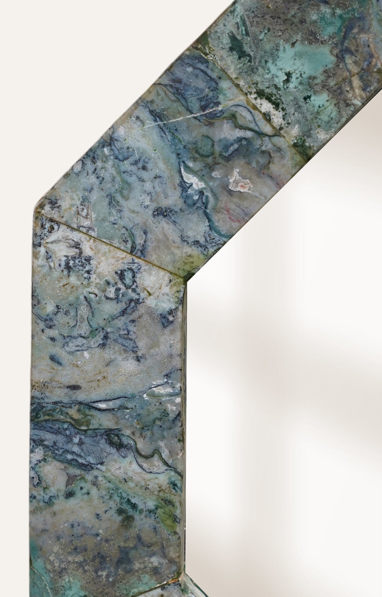 Octagonal Stone Mirror - A Stylish Colorful Accent