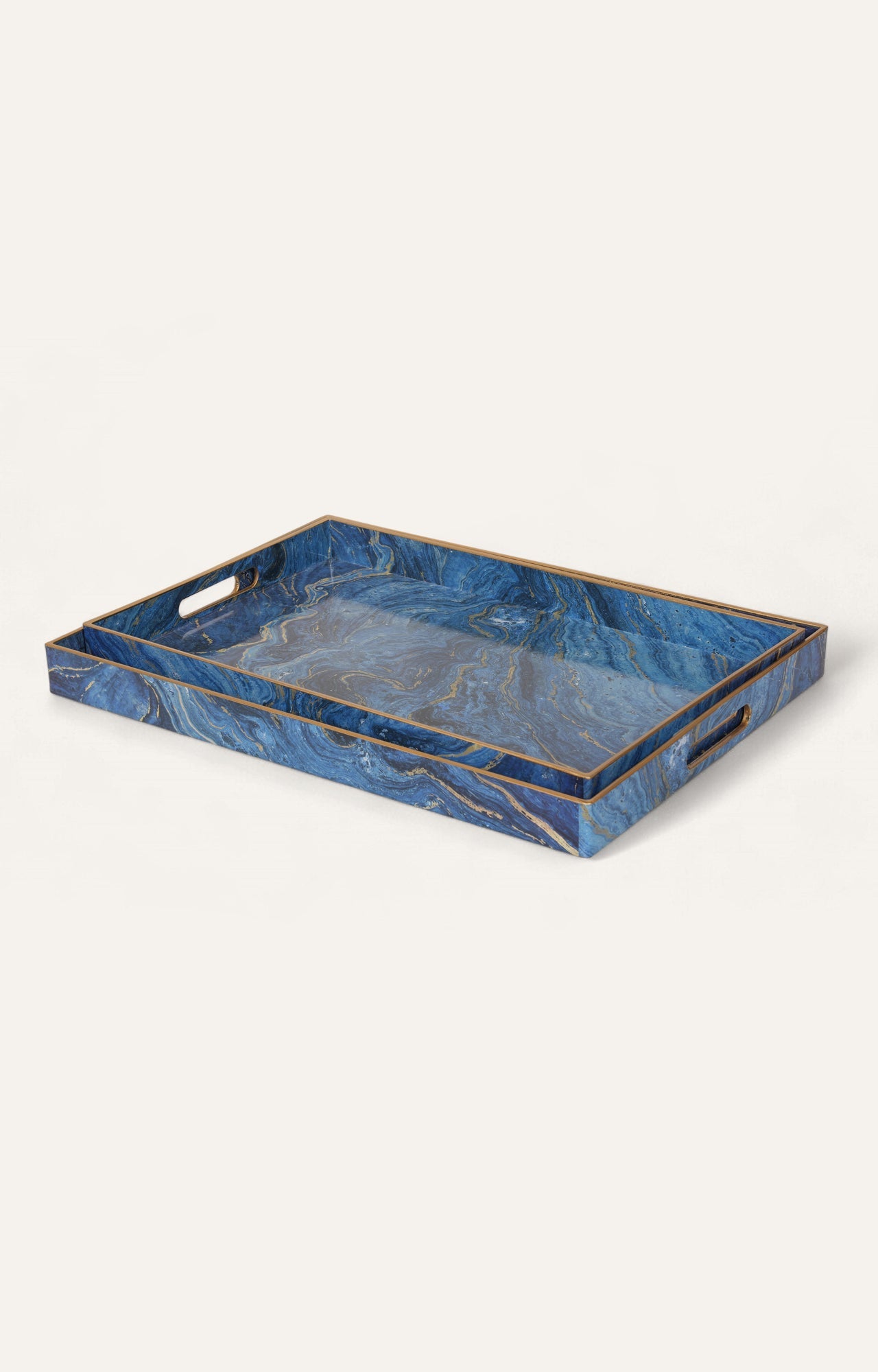 Artificial Fiber Tray Set of 2