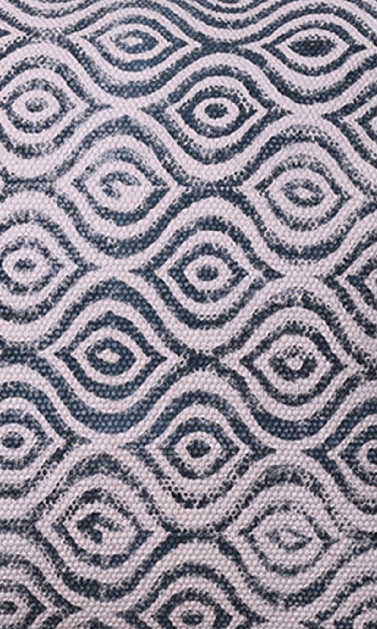 Distorted Pattern Cotton Cushion Cover - Blue