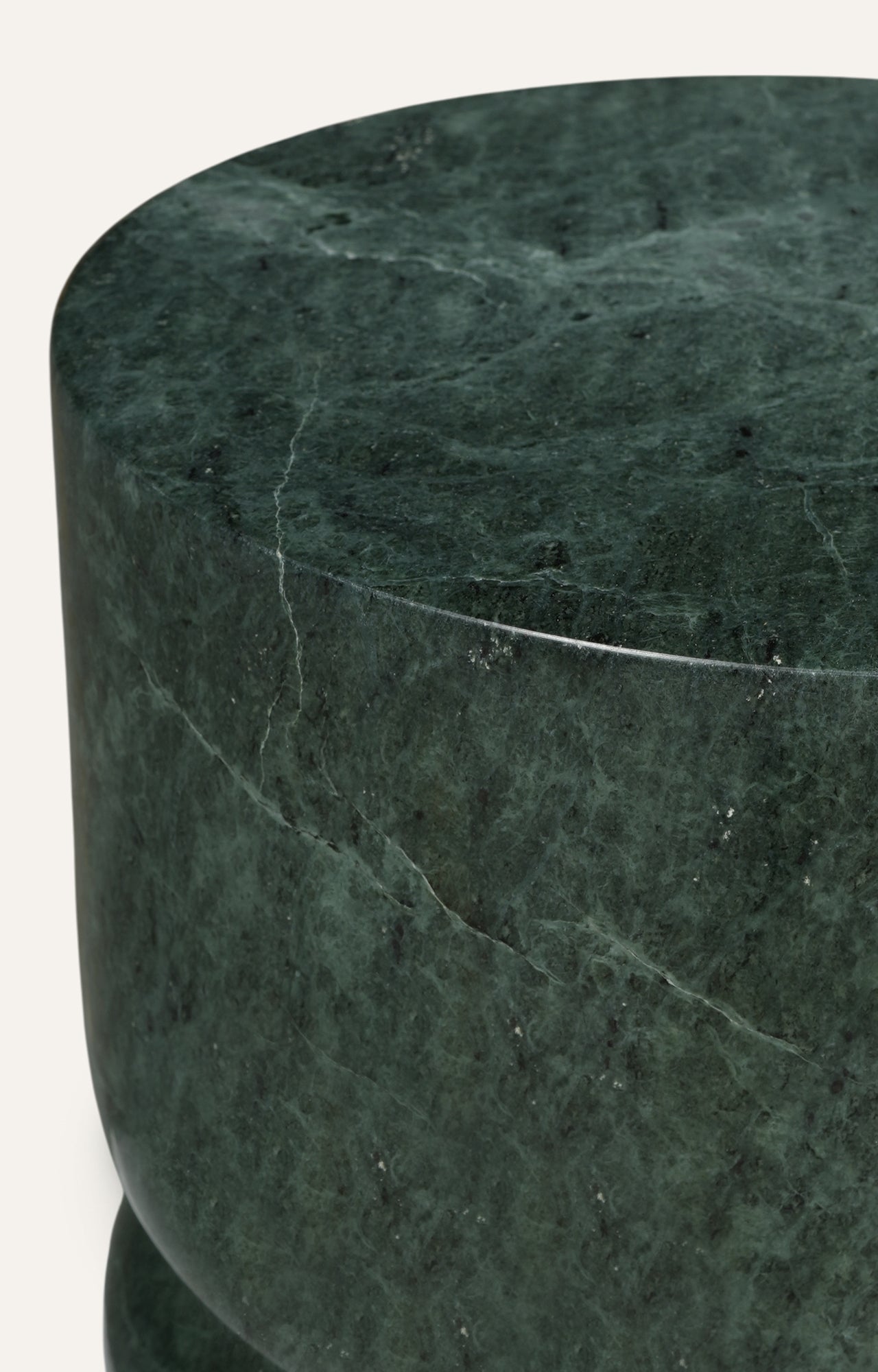 Sculptural Green Marble Accent Table