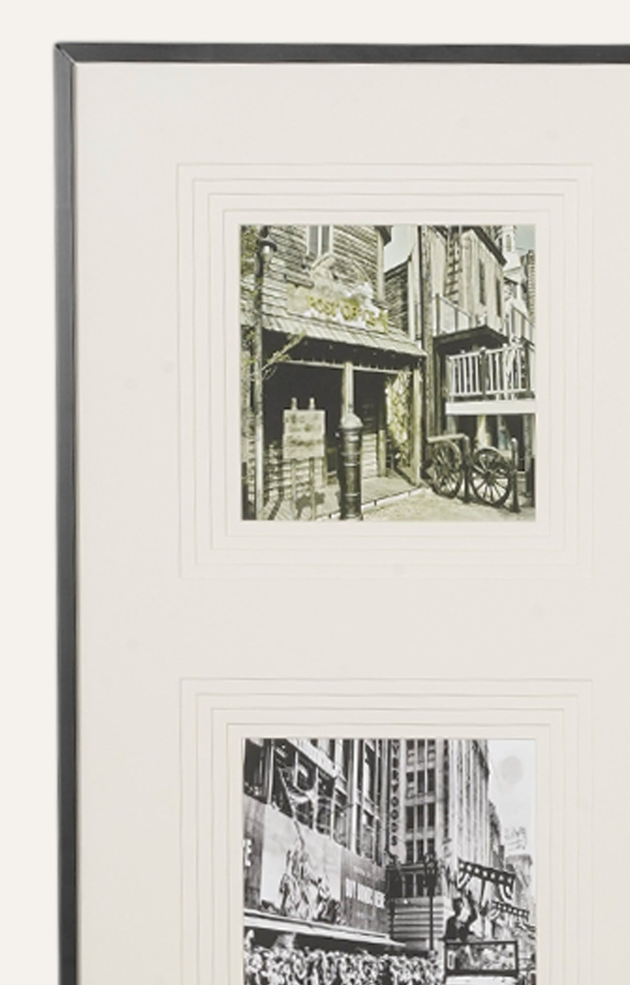 Retro Grid Stencil Art (Framed)