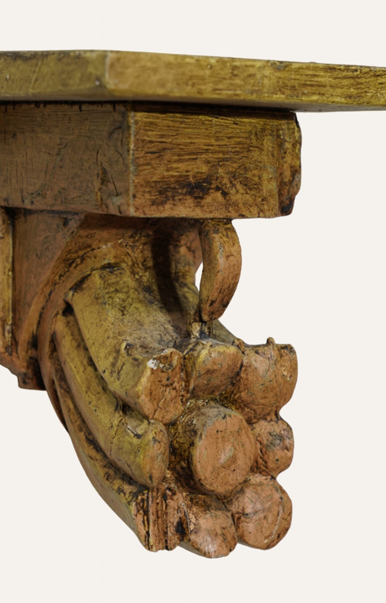 Warm tone Aged Wooden Wall Bracket