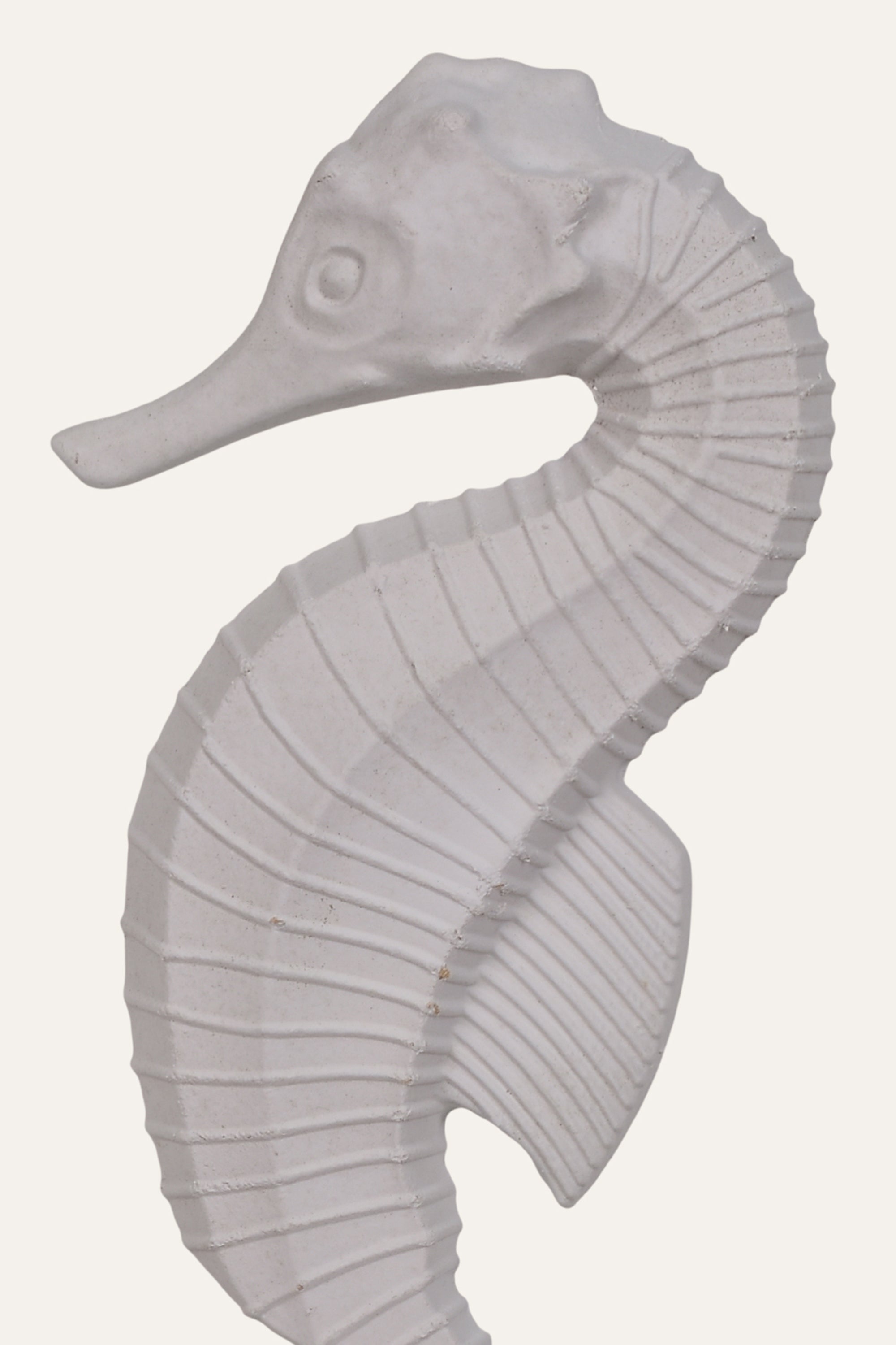 Coastal White Seahorse Resin Table Décor