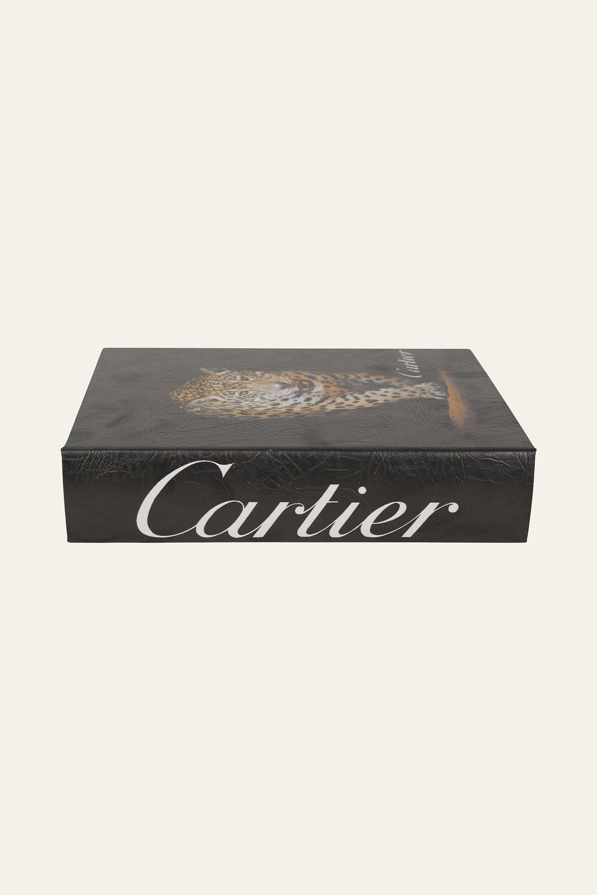 Medium Cartier-Inspired Luxury Book Storage Box in Black
