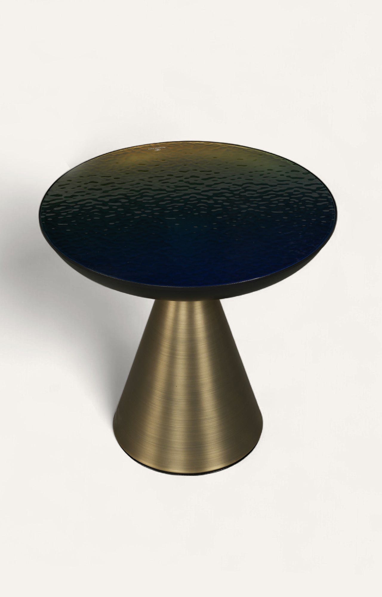 Brass Cone Base Nesting Coffee Tables Set of 2