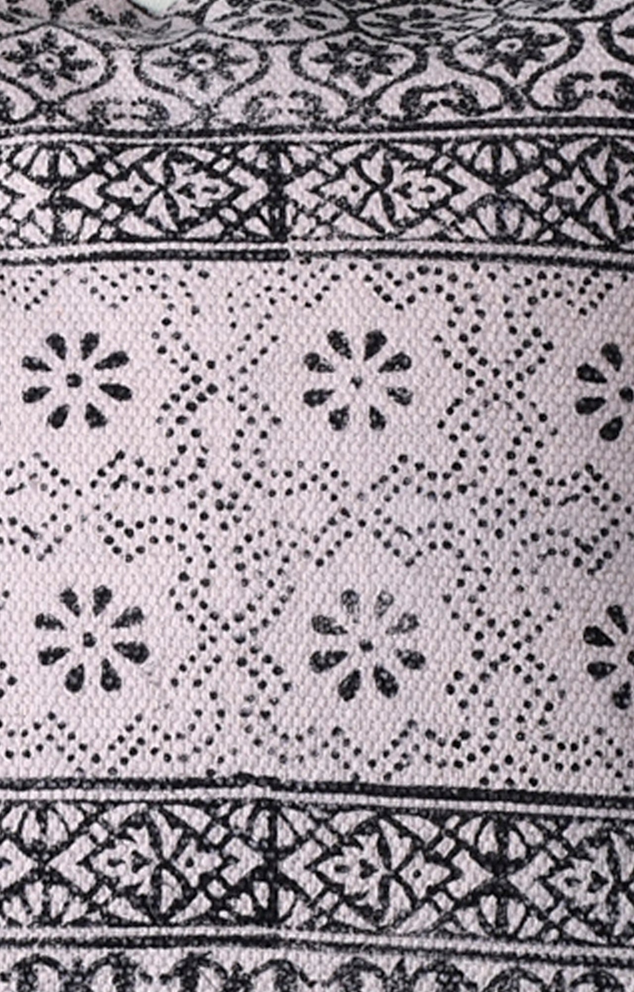 Black Floral Motif Cushion Cover