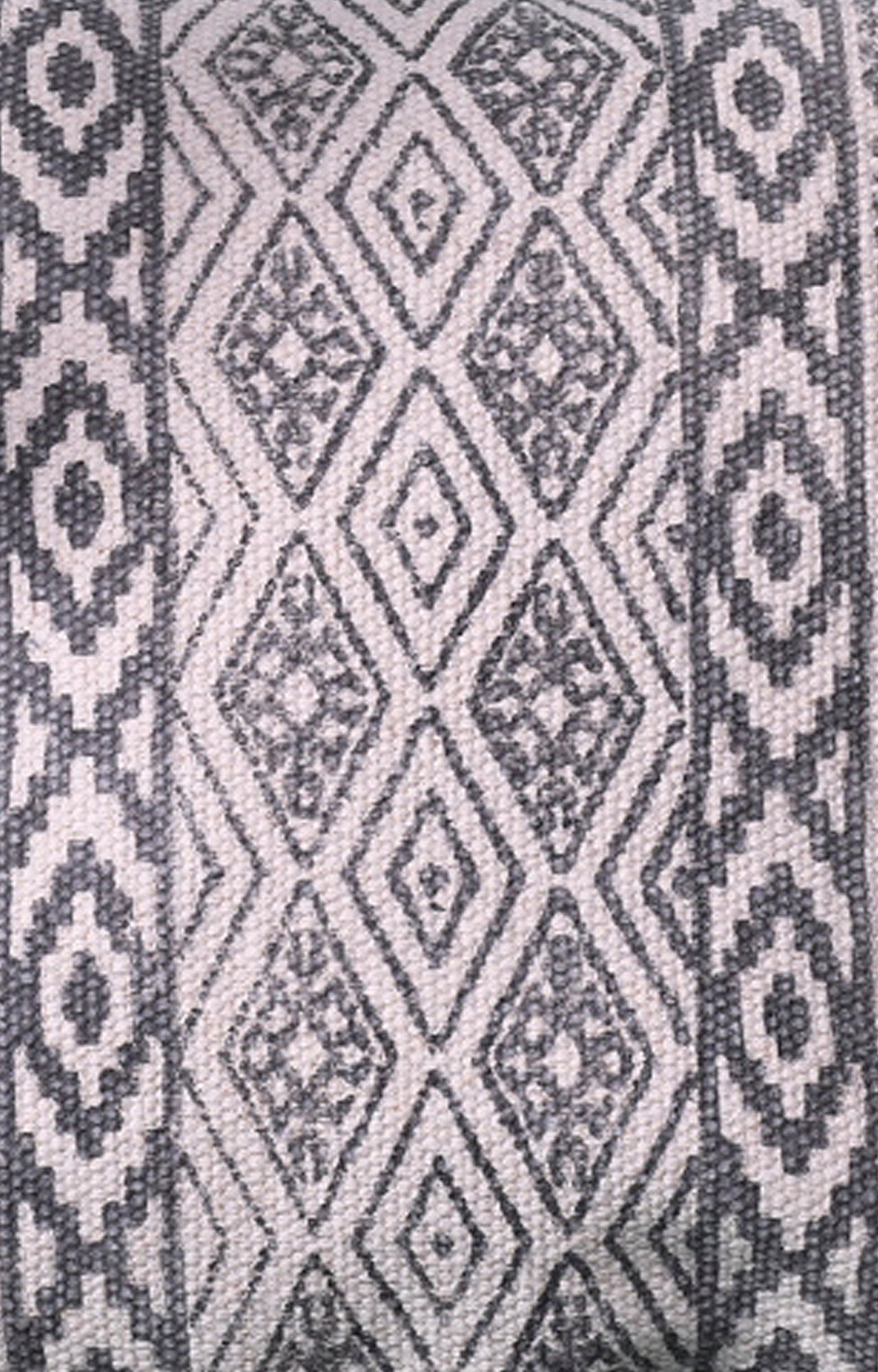 Black Diamond Pattern Cotton Cushion Cover