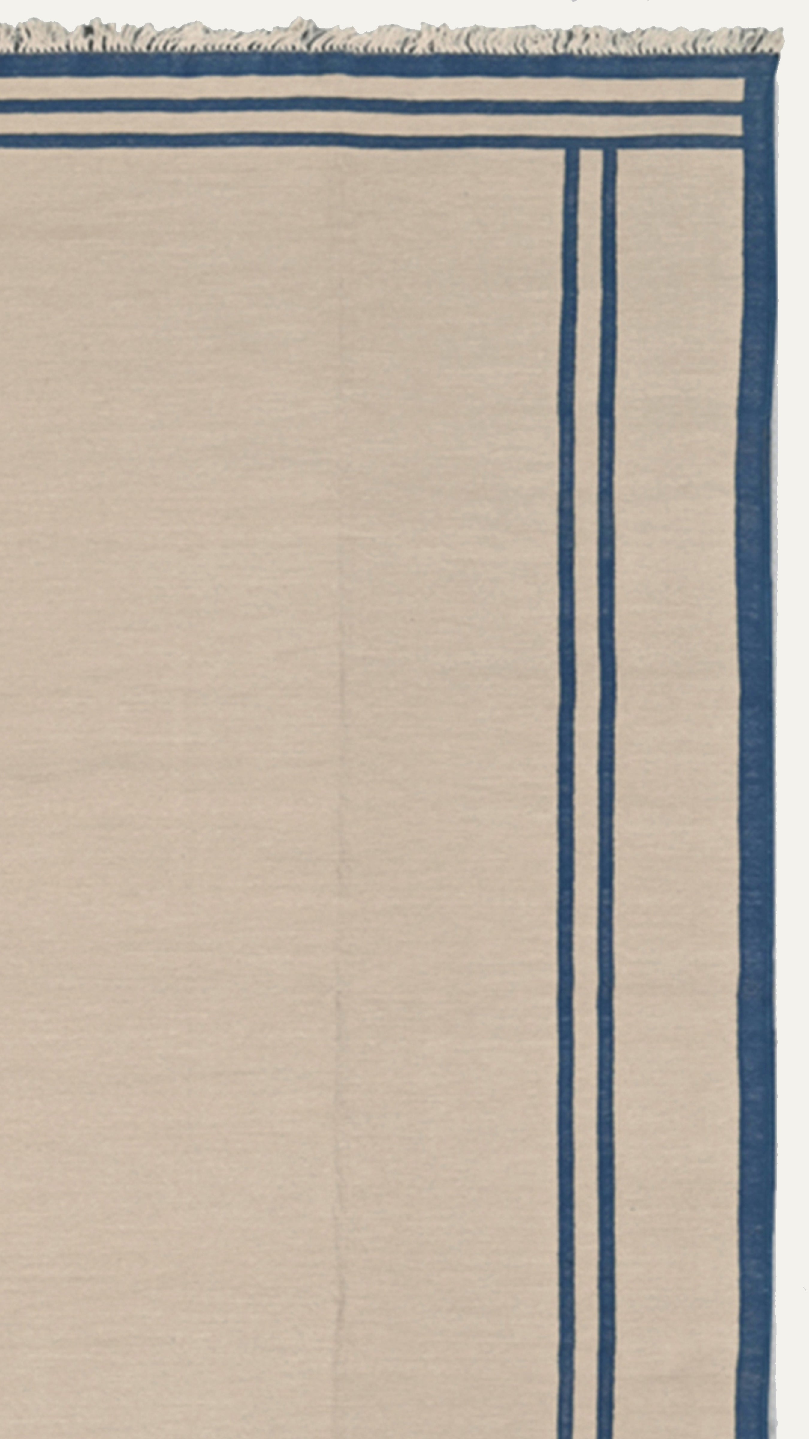 Classic Beige Cotton Rug