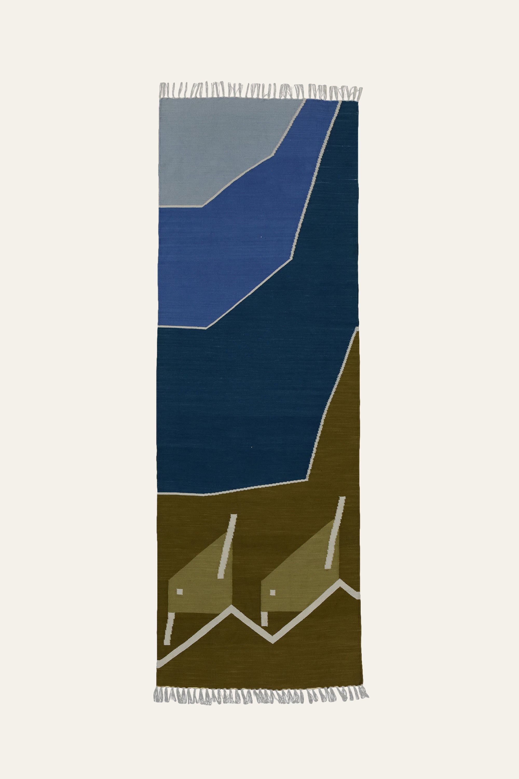Modern Minimal Landscape Cotton Yoga Mat