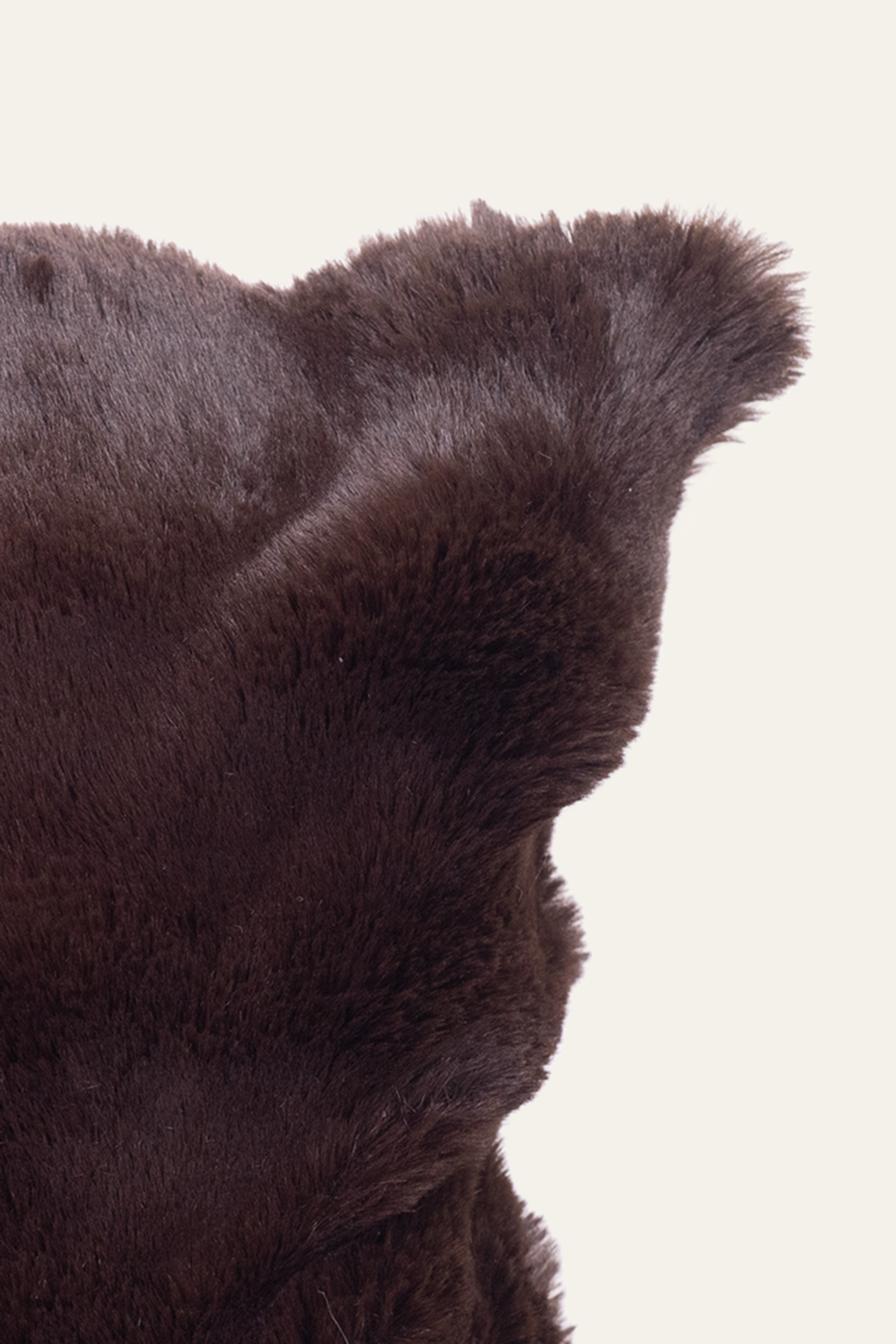 Chocolate Brown Fur Cushion for Sofa