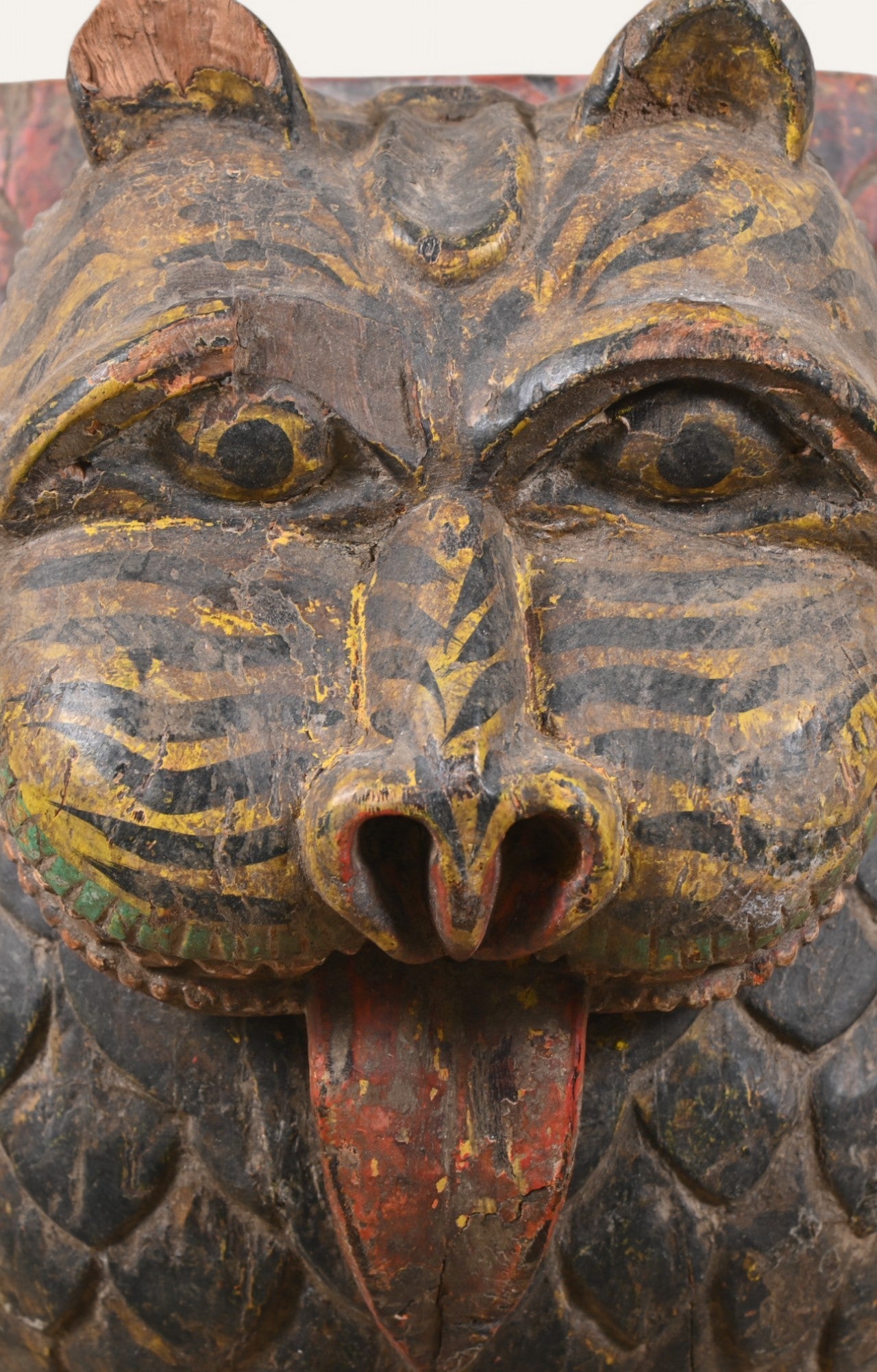 Traditional Wooden Tiger Wall Mask