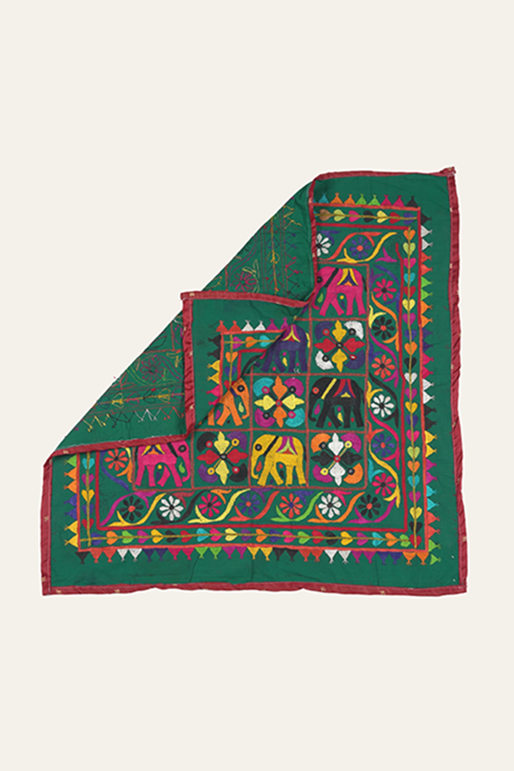 Tribal Animal & Folk Motif KutchTextile Panel
