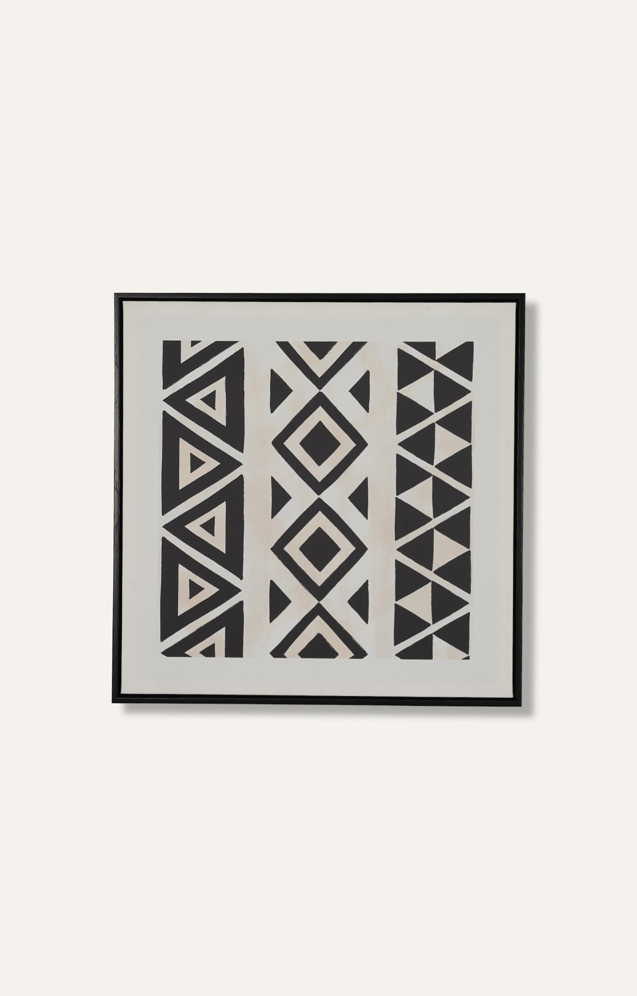 Set of 4 Black Boho Canvas Print with Foil Embellishments Wall Art