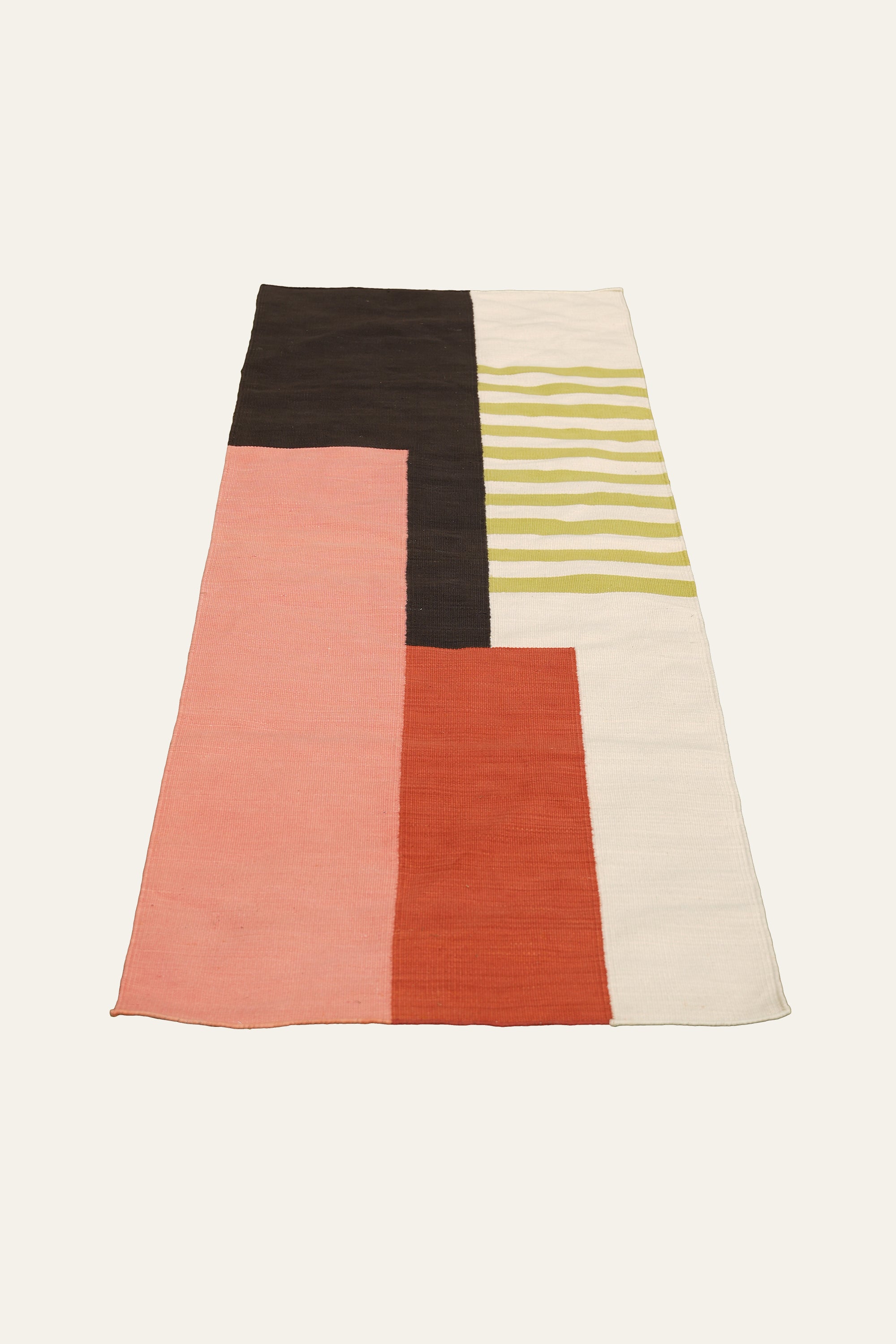 Modern Bold Geometric Motif Cotton Yoga Mat