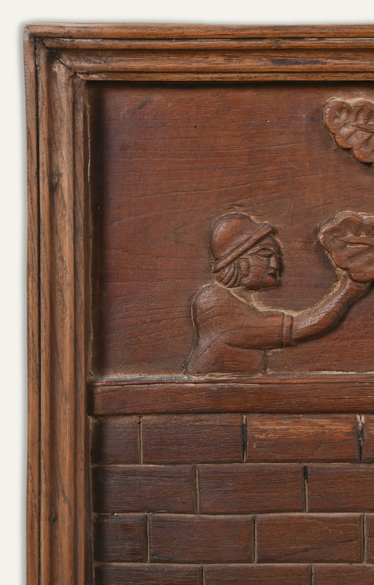 French Vintage Walnut Panel