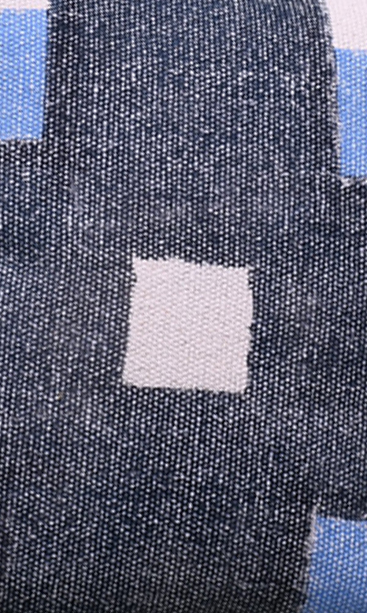 Grey-Blue Cotton Cushion Cover