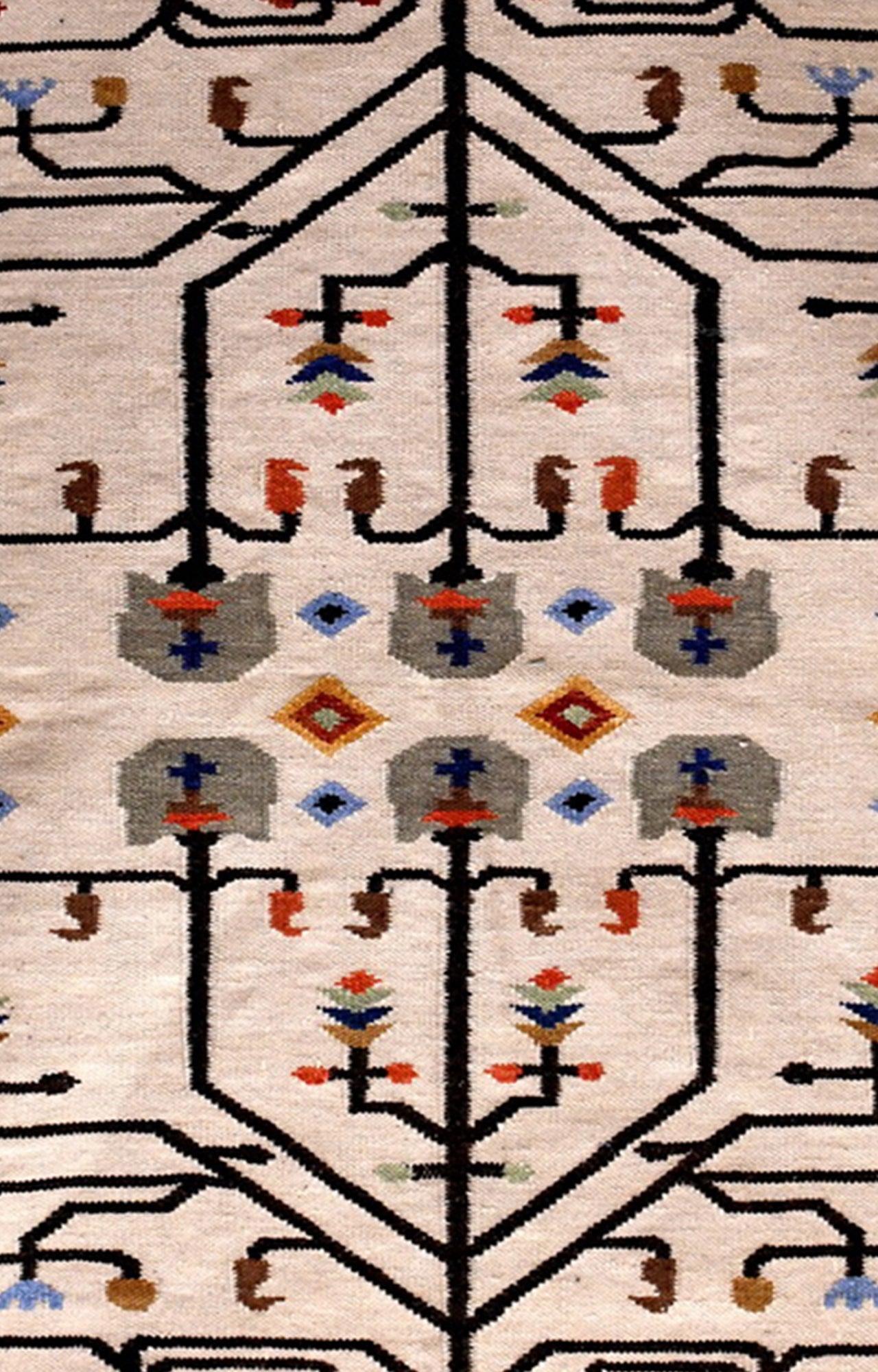 Tree of Life Tribal Flatweave Rug