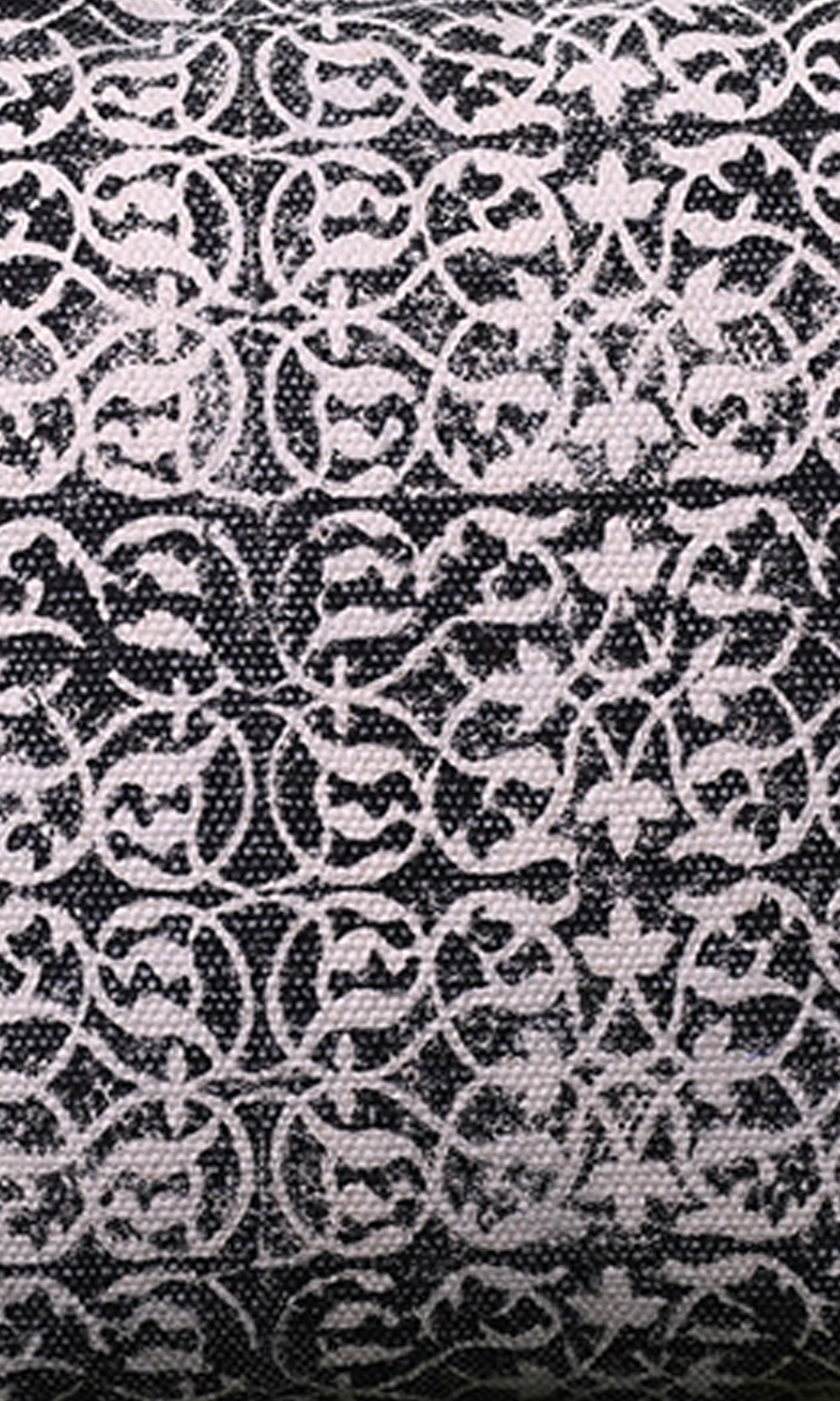 Distorted Black Cotton Cushion Cover