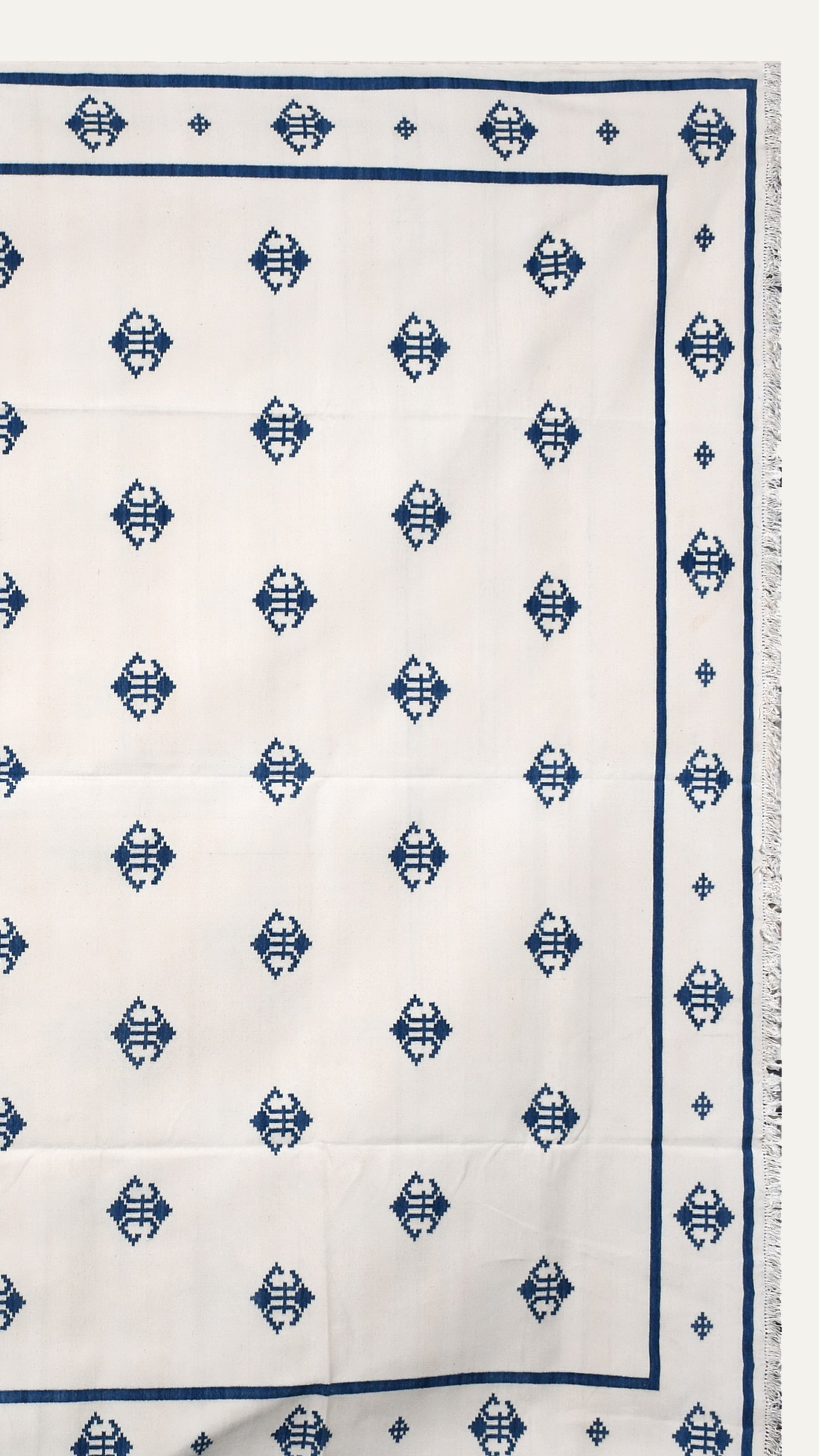 Diamond Fleur Cotton Rug