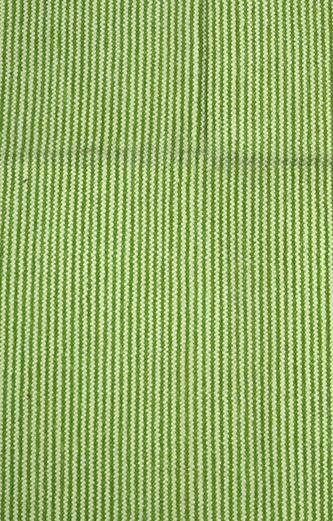 Green Stripes Handwoven Cotton Rug