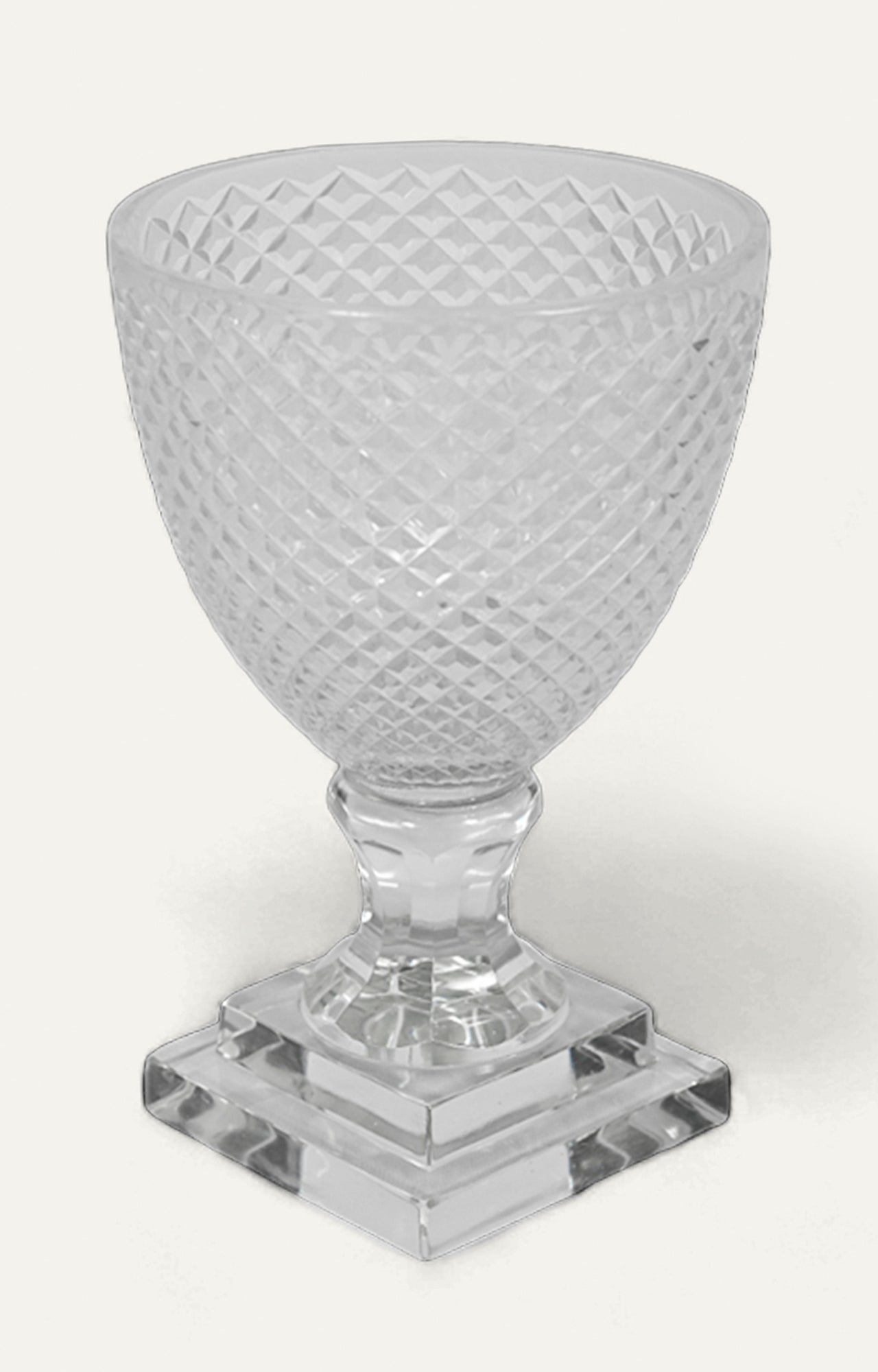 Diamond-Cut Crystal Hurricane Lamp