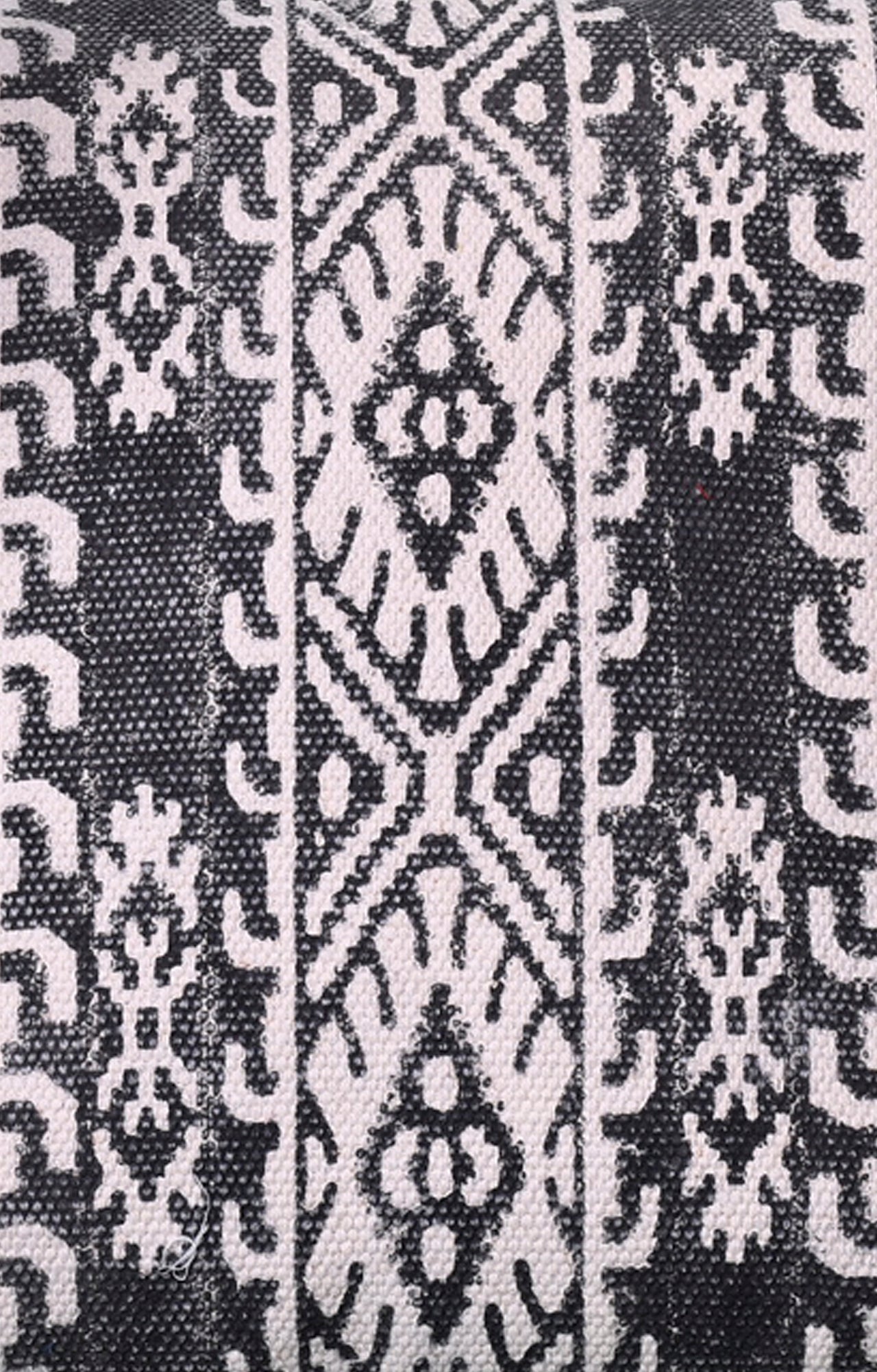 Black Tribal Print Cotton Cushion Cover