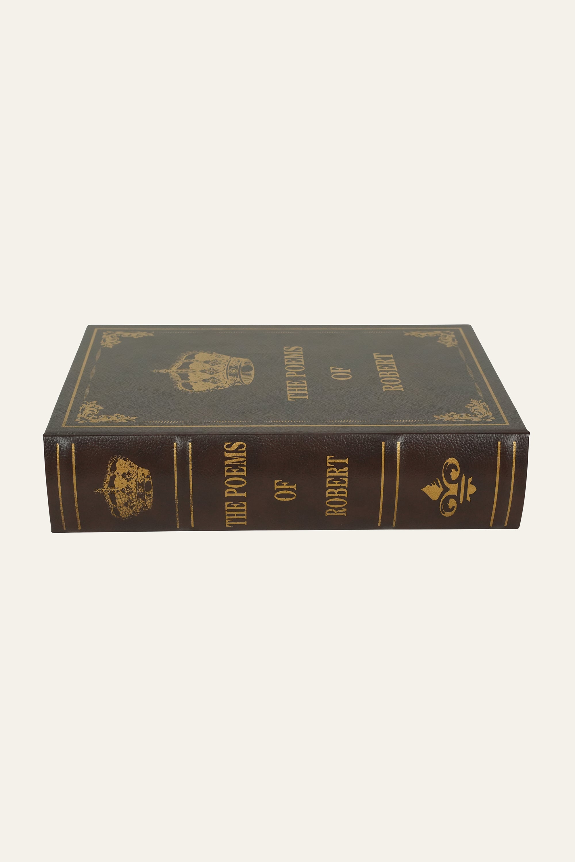 Brown Vintage Style Book Storage Box – Small
