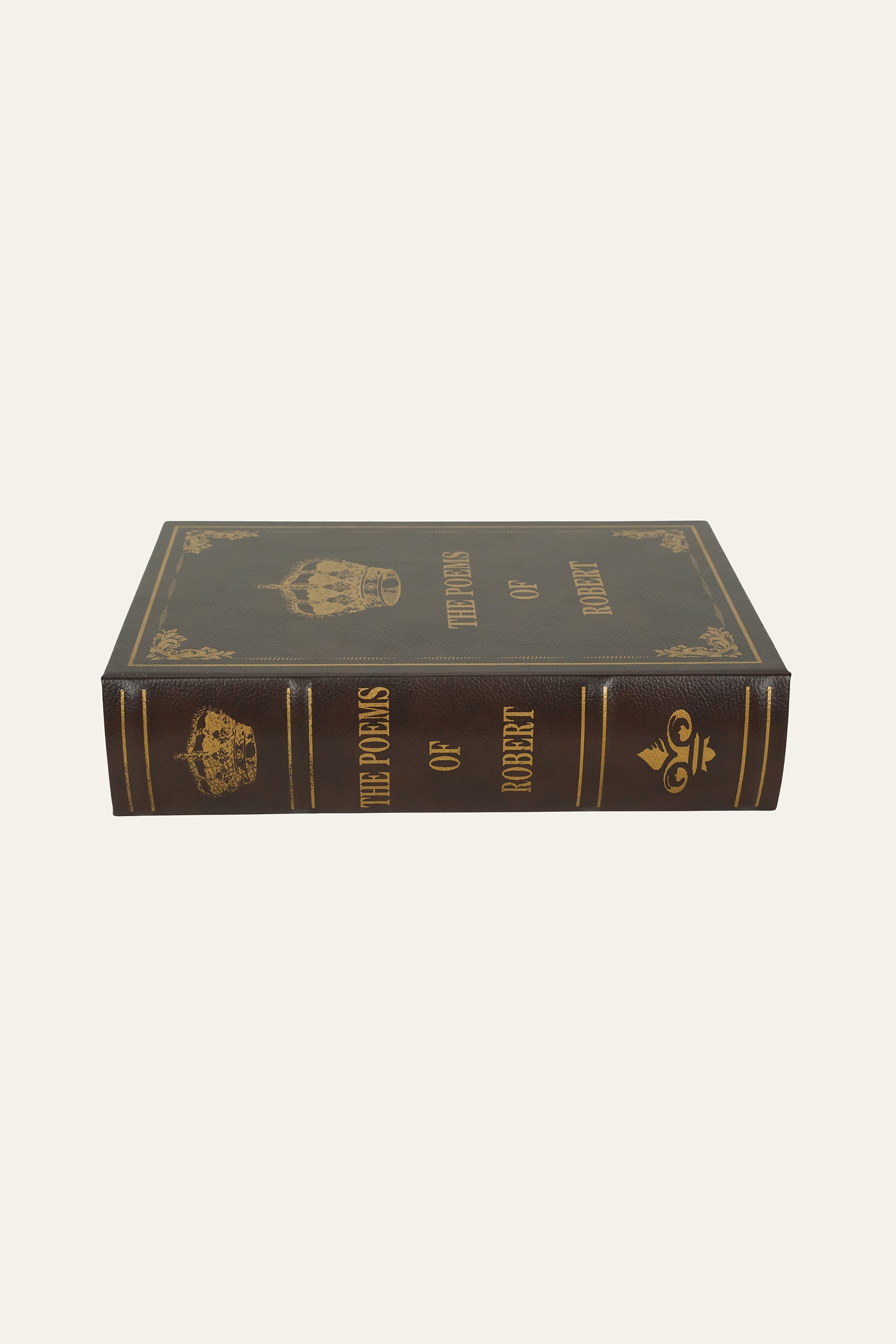 Brown Vintage Style Book Storage Box – Large