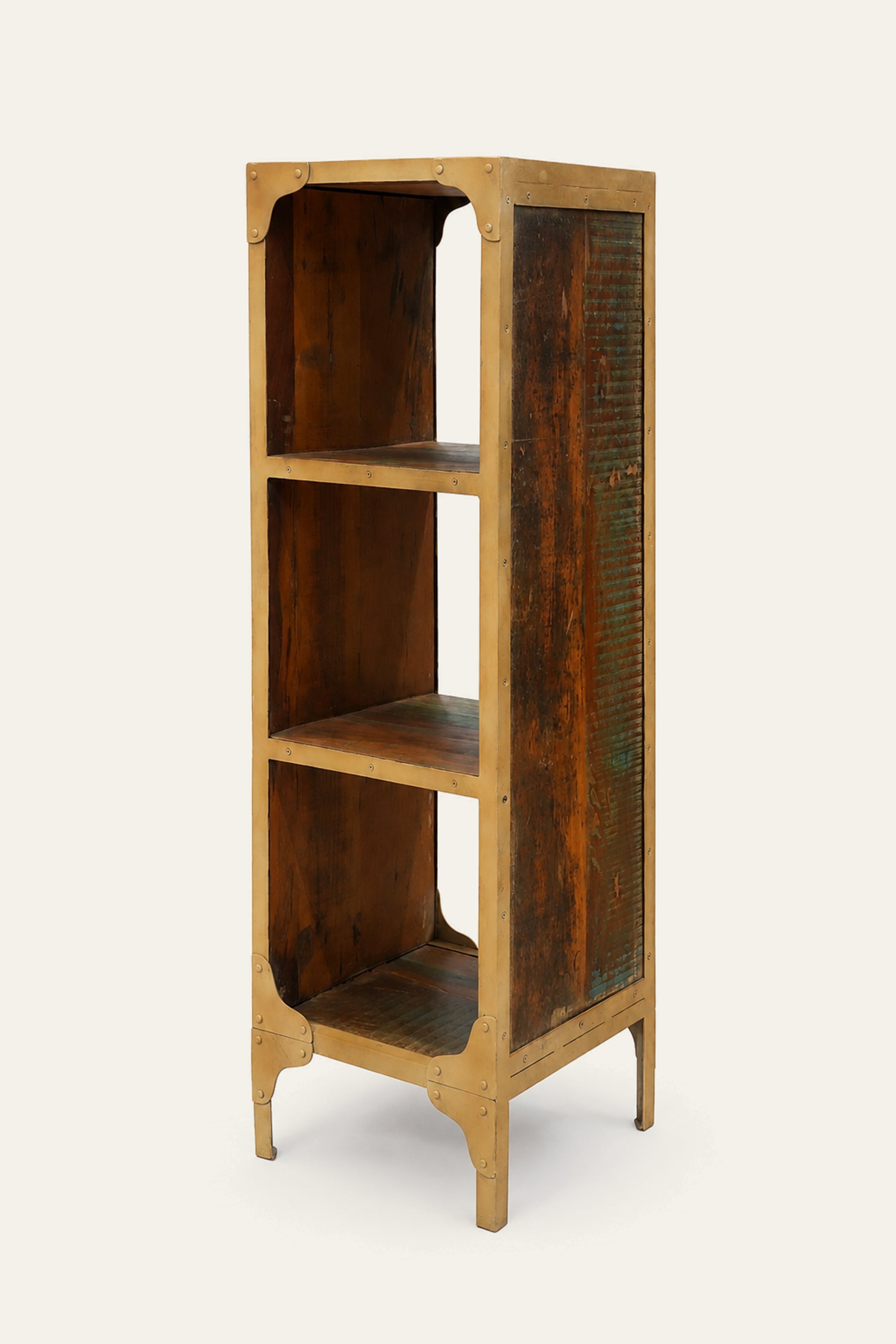 Open-Tier Metal Shelf for Living Room Corners