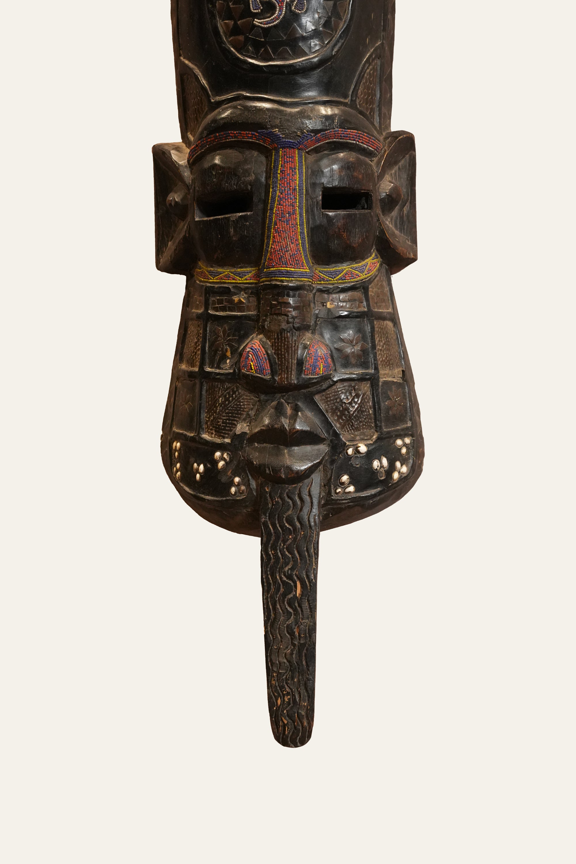 Hand Carved Antique African Tribal Wall Mask