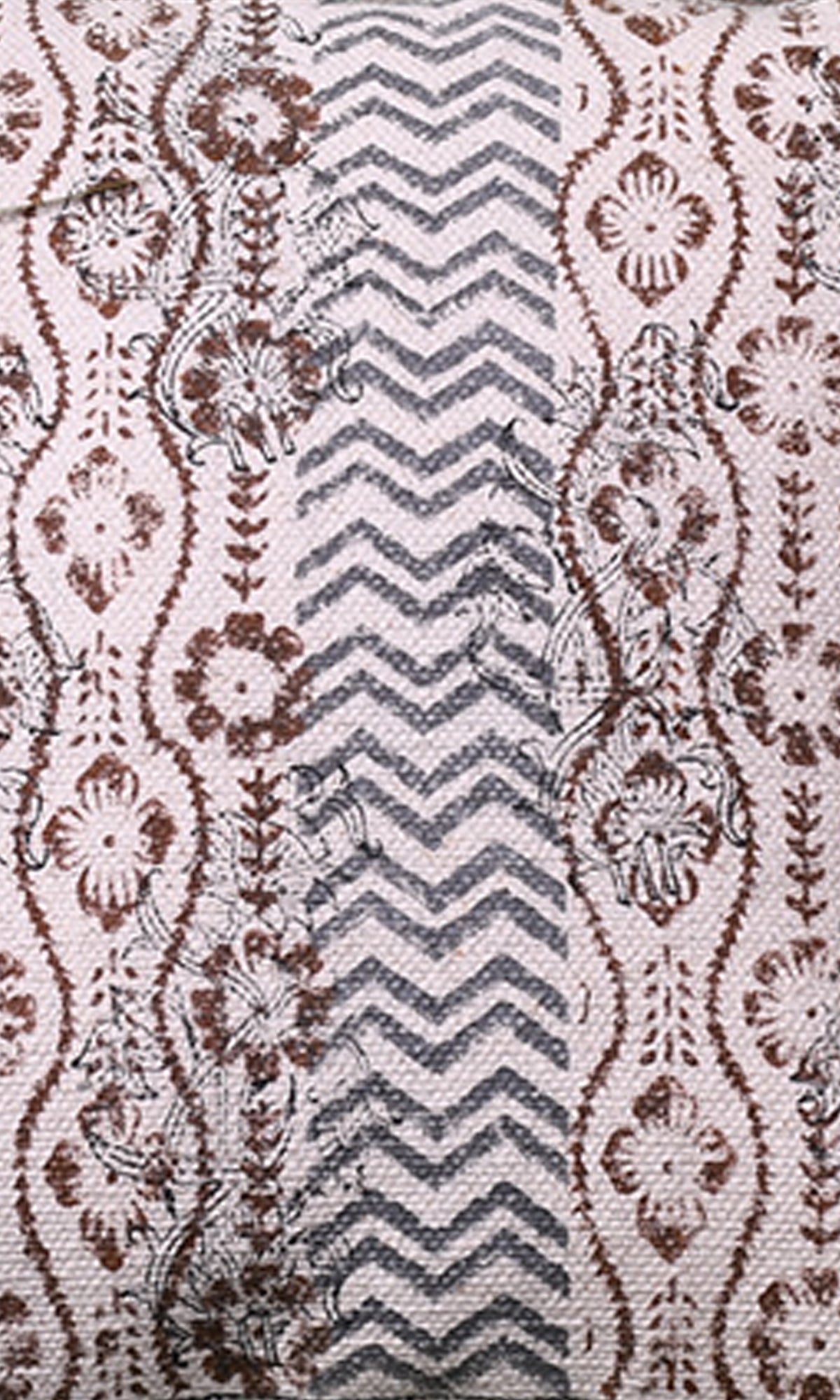 Distressed Floral Cotton Cushion Cover