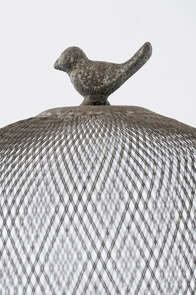 Antique Metal Mesh Candle Holder - Small