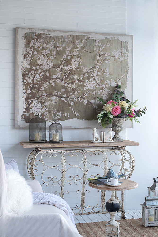 Antique Metal Mesh Candle Holder - Small