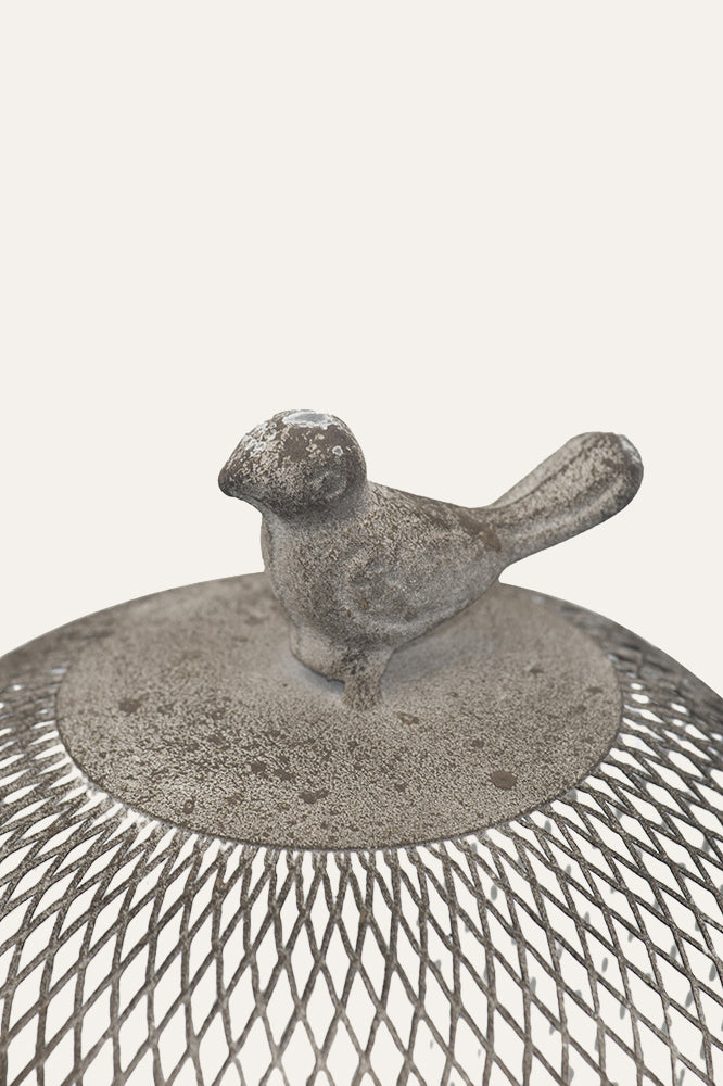 Antique Metal Mesh Candle Holder - Small