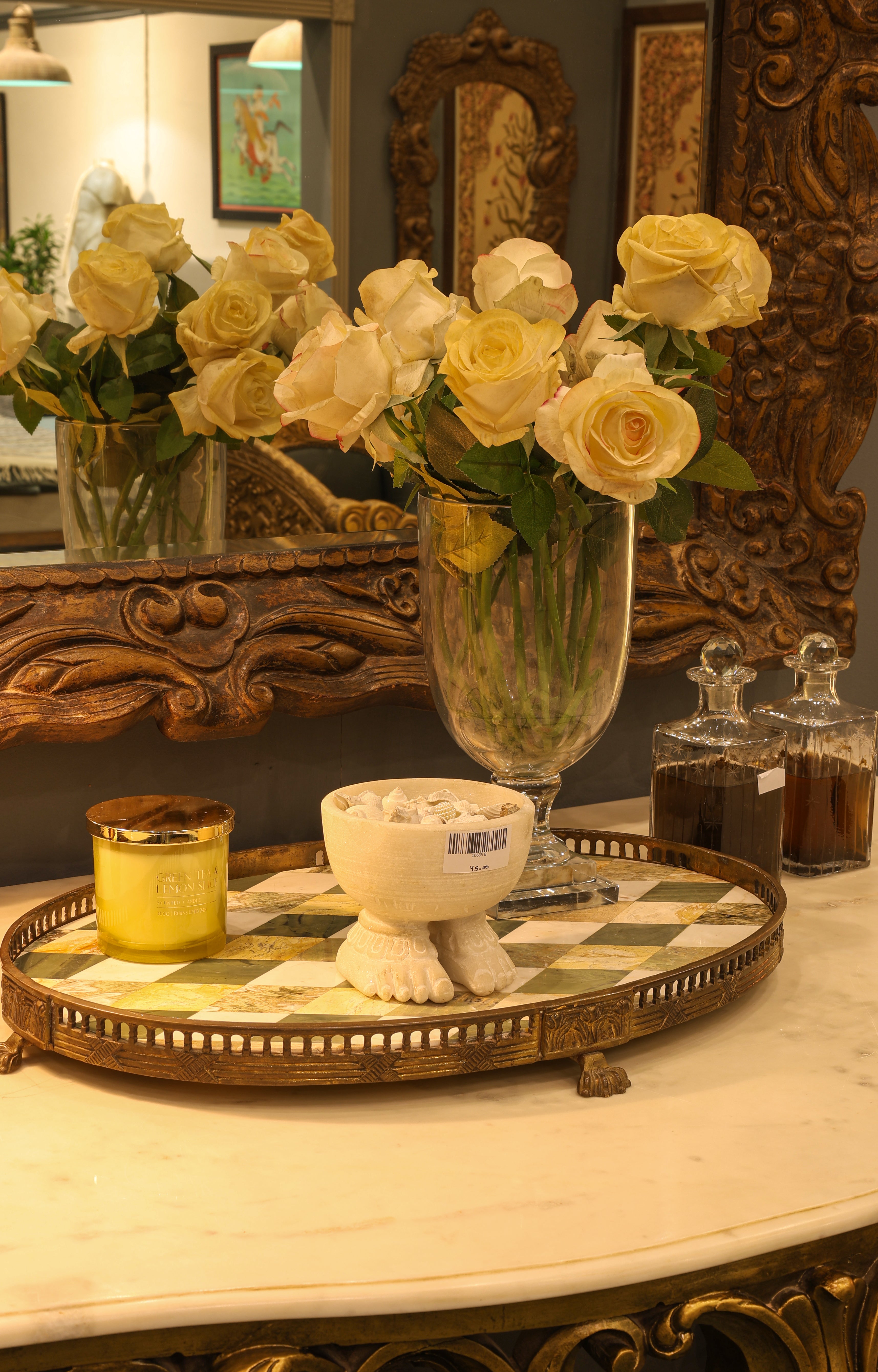 Feet Base Marble Bowl